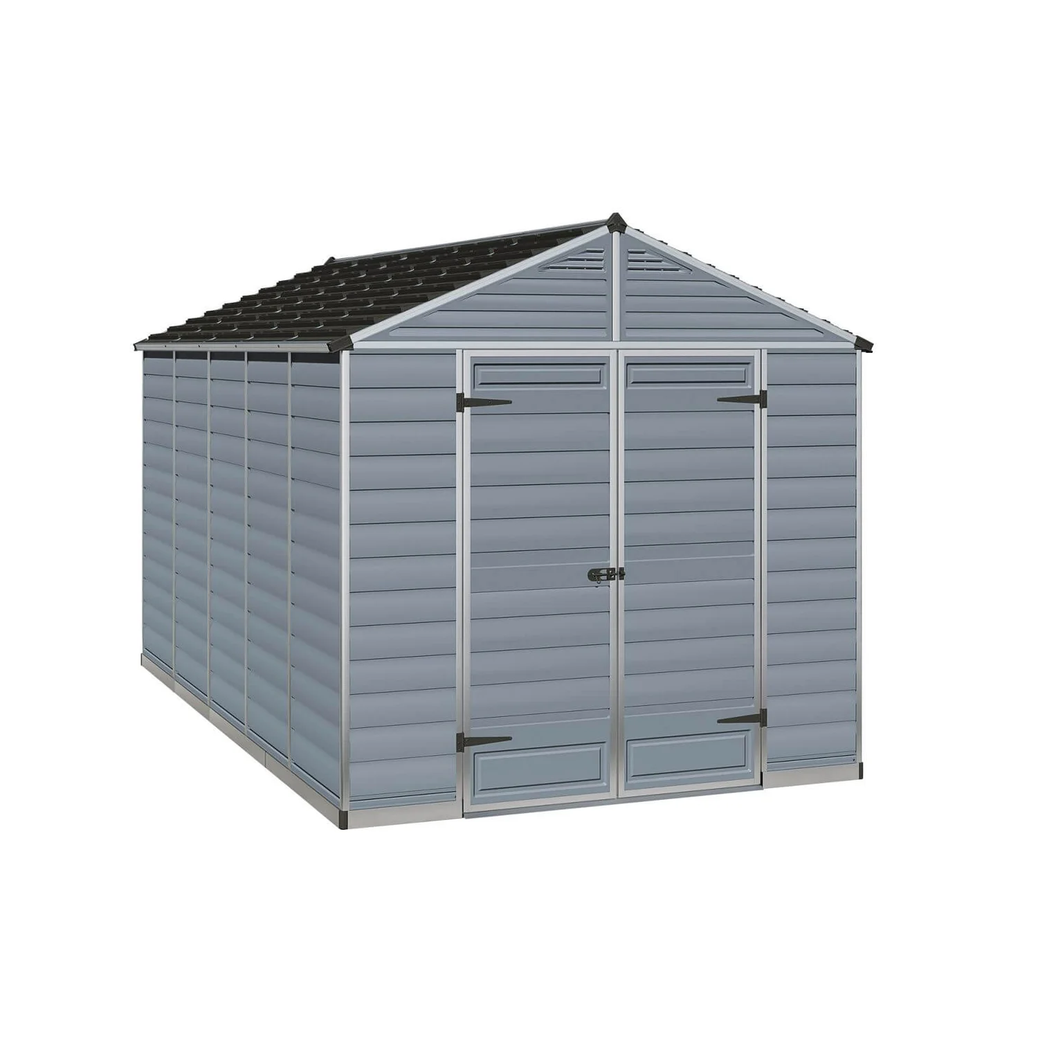 8x12ft Palram SkyLight Dark Grey Apex Shed