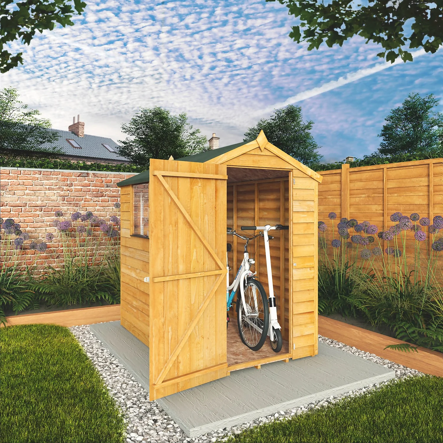 Mercia 6x4ft Overlap Apex Shed - Image 2