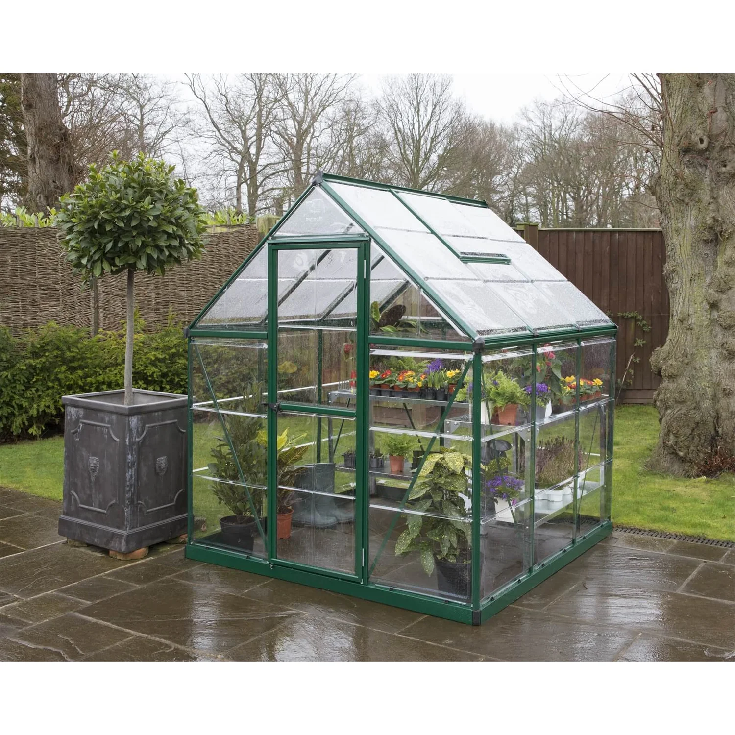Palram 6 X 6ft Canopia Harmony Greenhouse - Green - Image 3