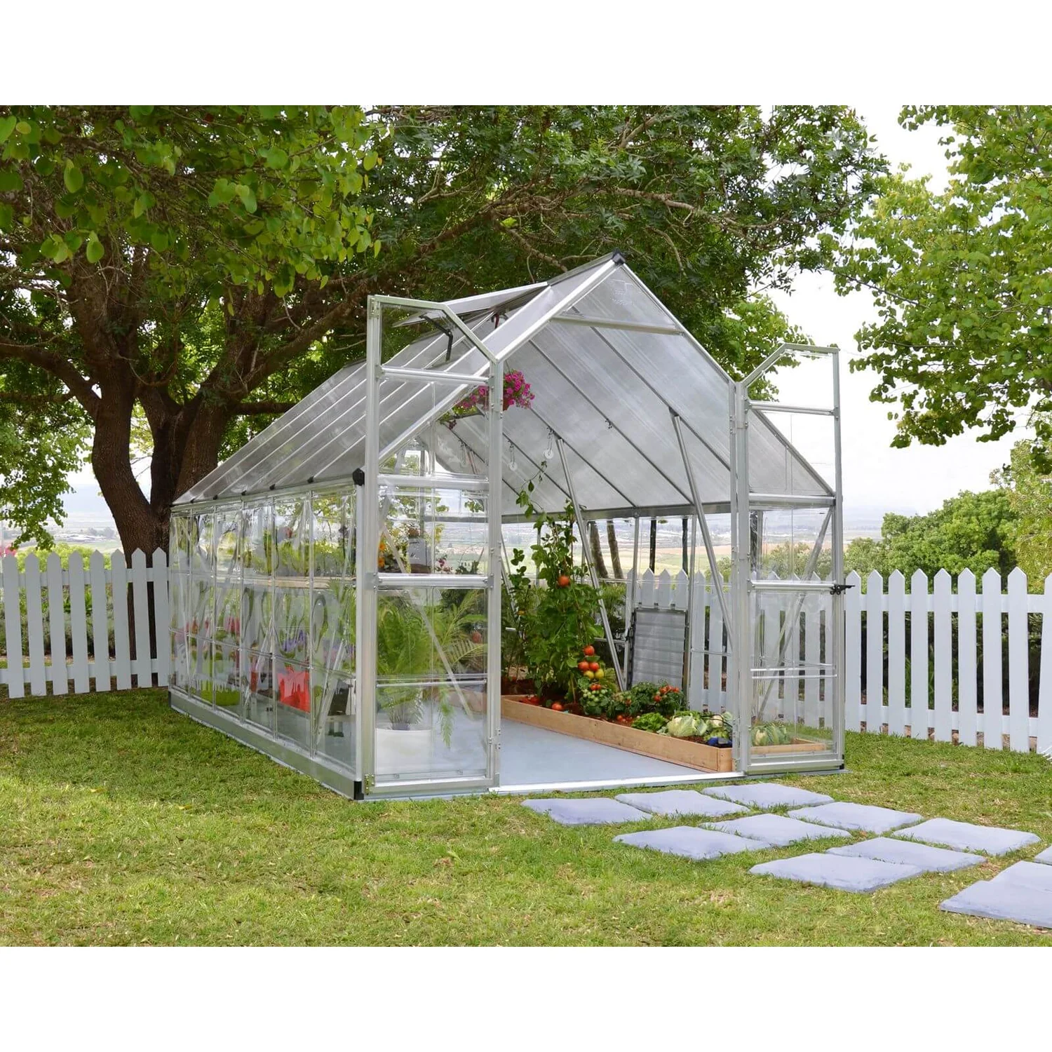 Palram 8 X 12ft Canopia Balance Greenhouse - Silver - Image 2
