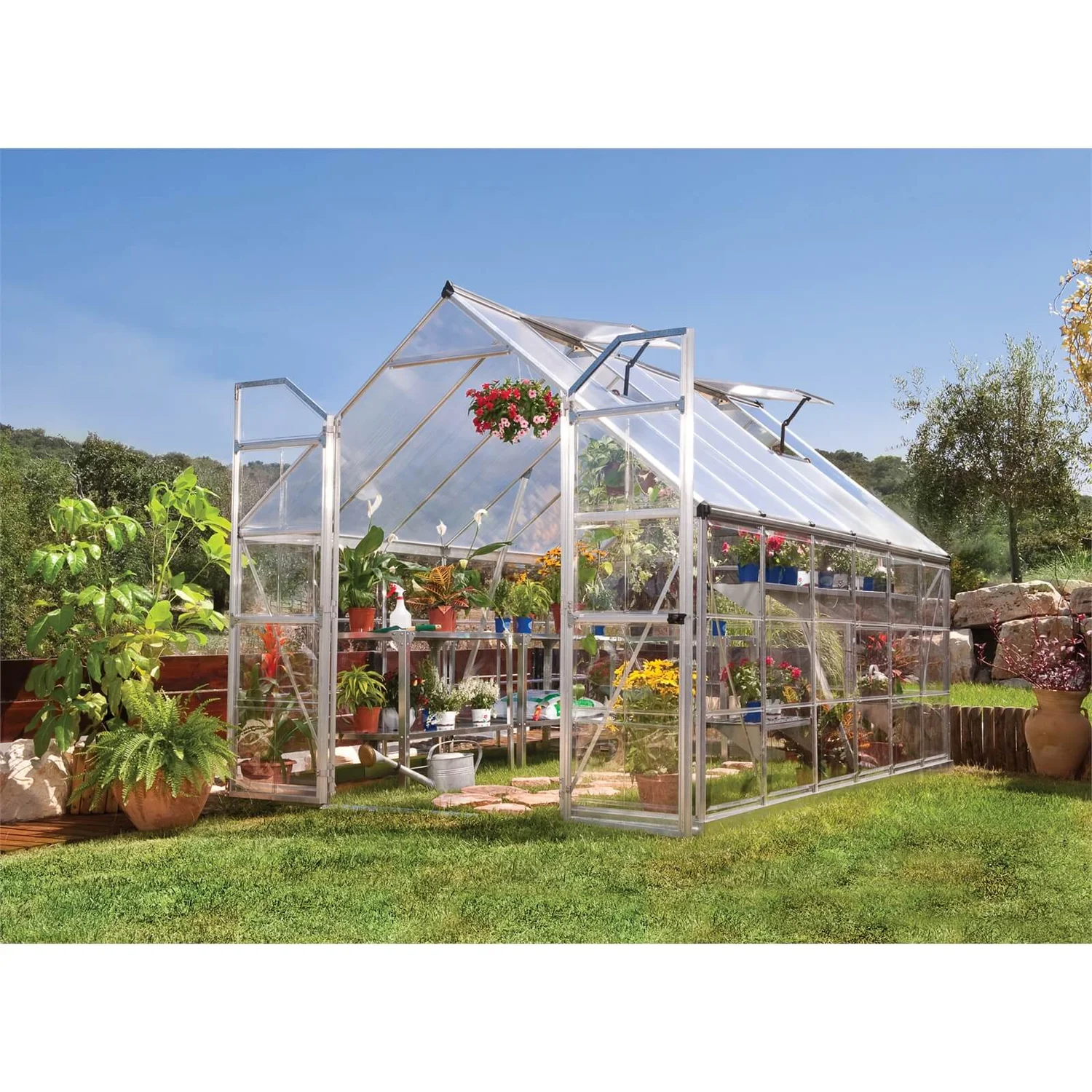 Palram 8 X 12ft Canopia Balance Greenhouse - Silver