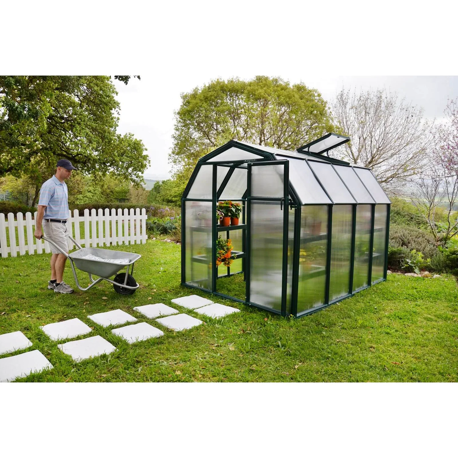 Palram 6 X 8ft Canopia Eco Grow Greenhouse - Green - Image 7
