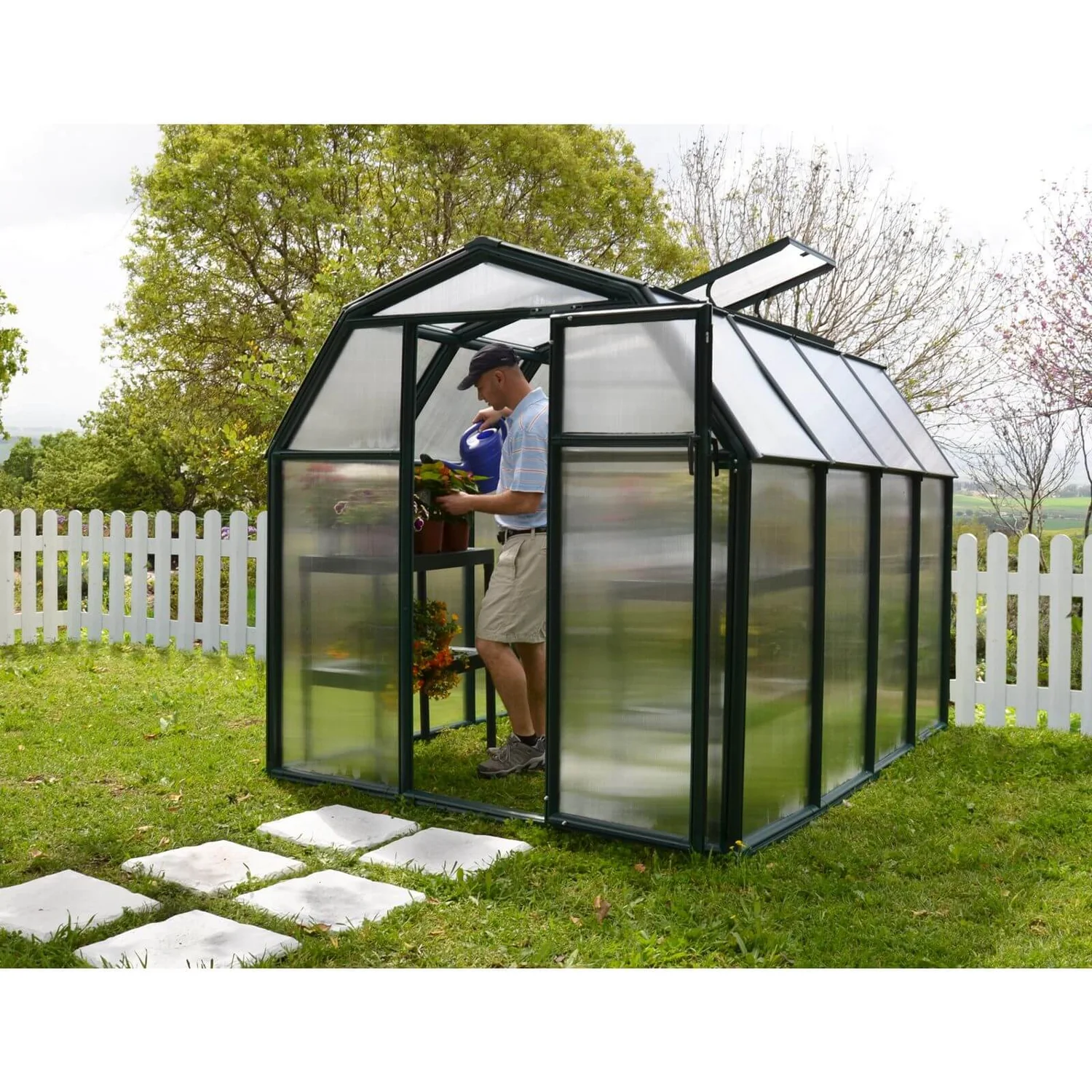 Palram 6 X 8ft Canopia Eco Grow Greenhouse - Green - Image 8
