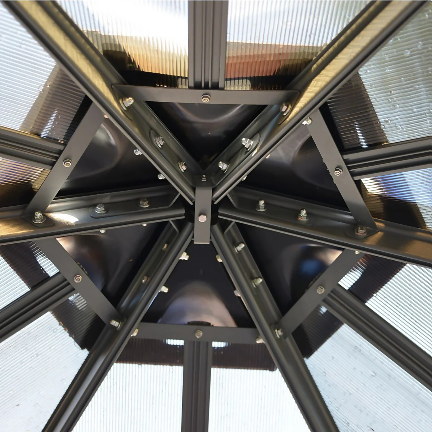 Palram - Canopia Monaco Hexagonal Garden Gazebo Grey - Image 9