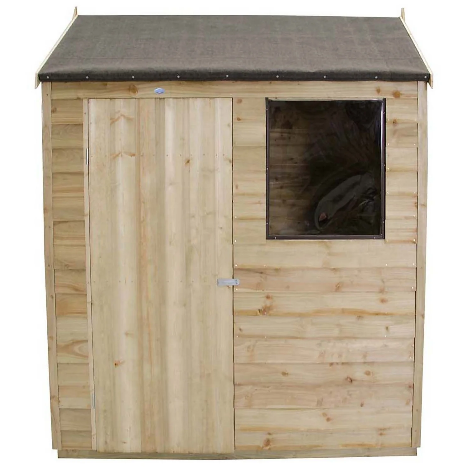 6x4ft Forest Wooden Overlap Pressure Treated Reverse Apex Shed -incl. Installation - Image 5