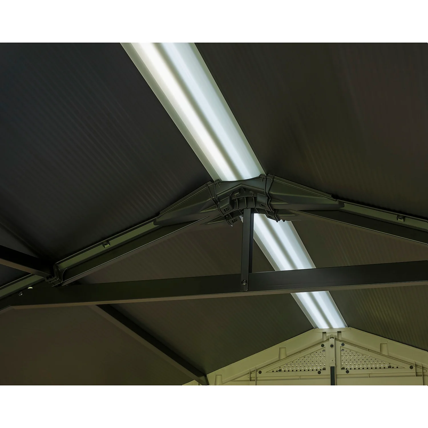 Keter Factor 8 X 8ft Outdoor Garden Apex Storage Shed - Beige/Brown - Image 7