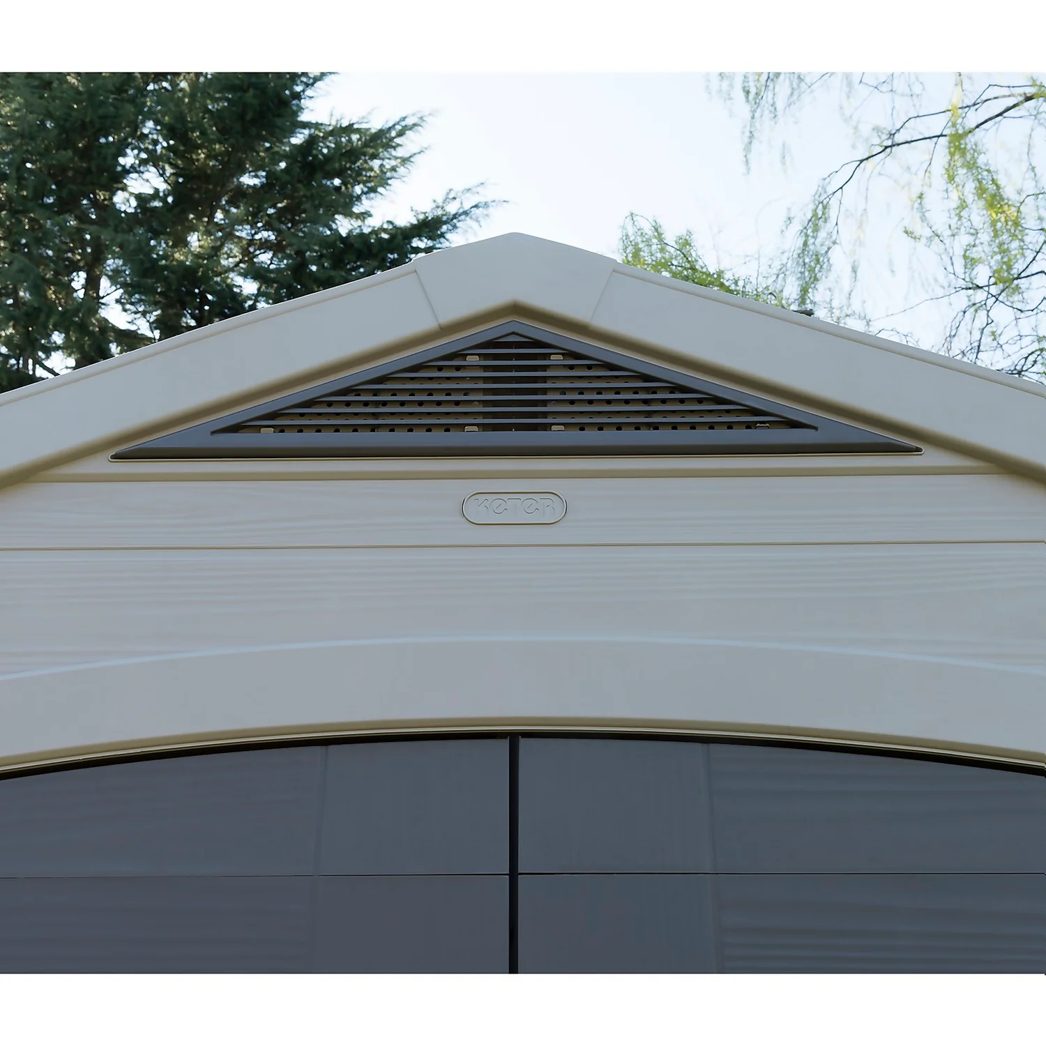 Keter Factor 8 X 8ft Outdoor Garden Apex Storage Shed - Beige/Brown - Image 8