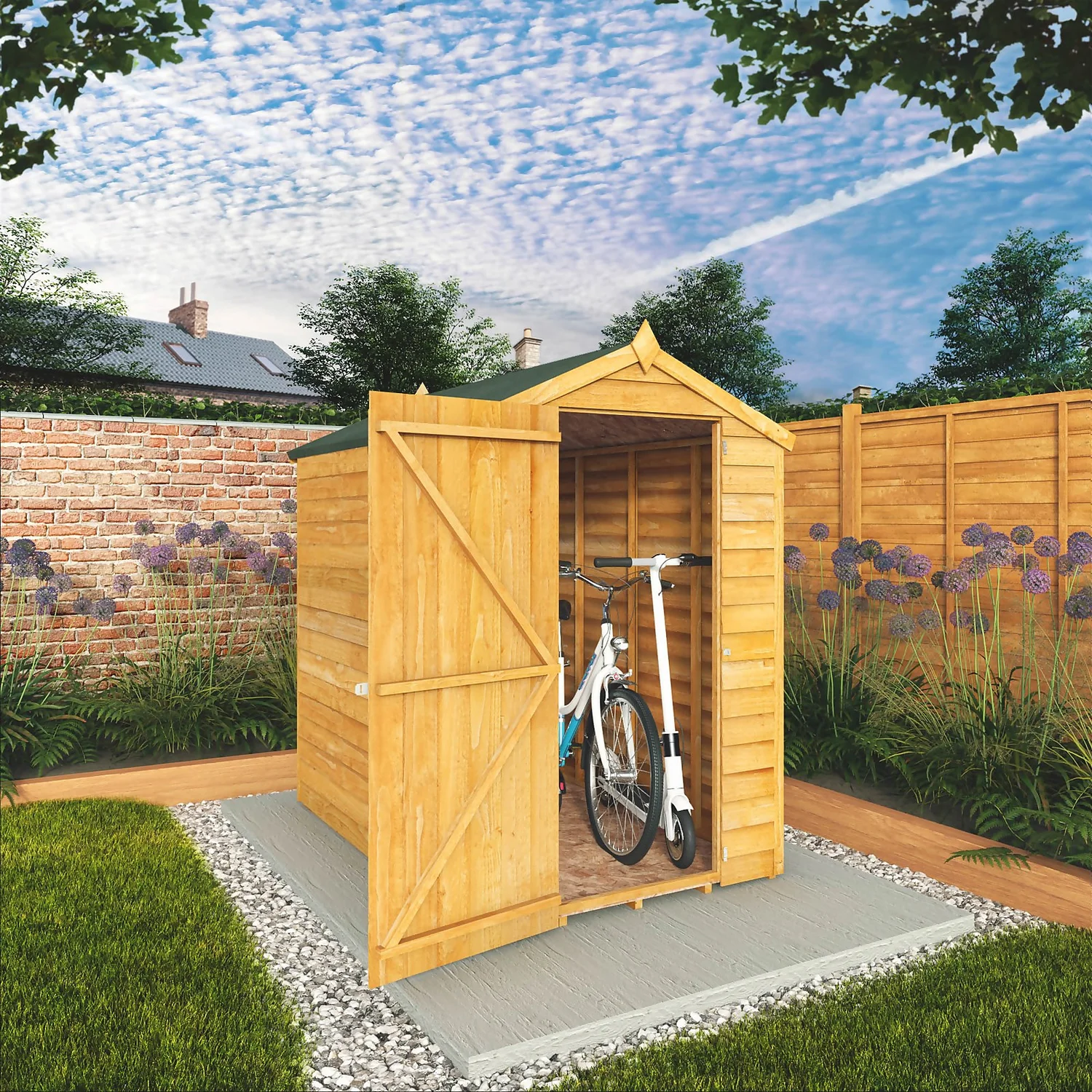 Mercia 6 X 4ft Overlap Apex Windowless Shed - Installation Included - Image 2
