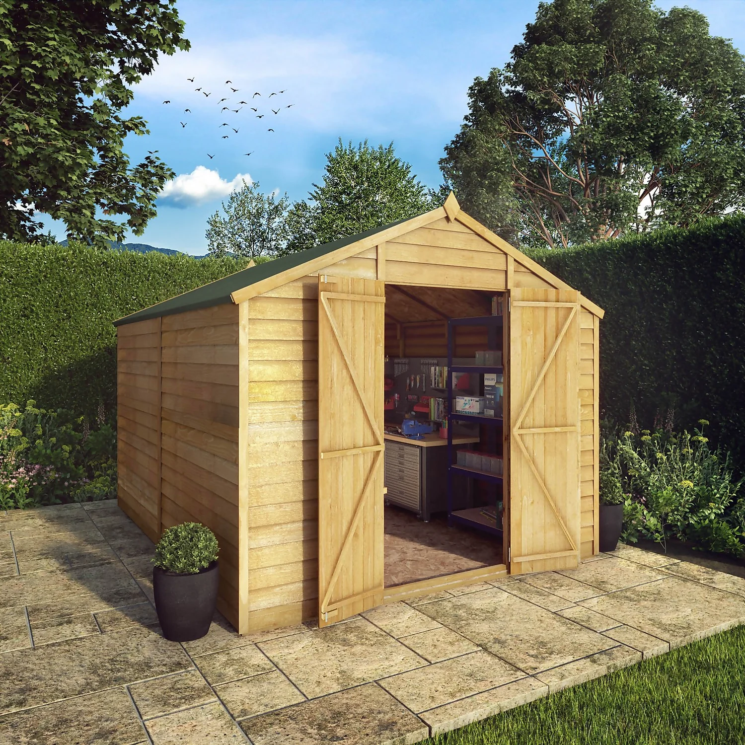 Mercia 10 X 8ft Overlap Apex Windowless Shed - Installation Included - Image 2