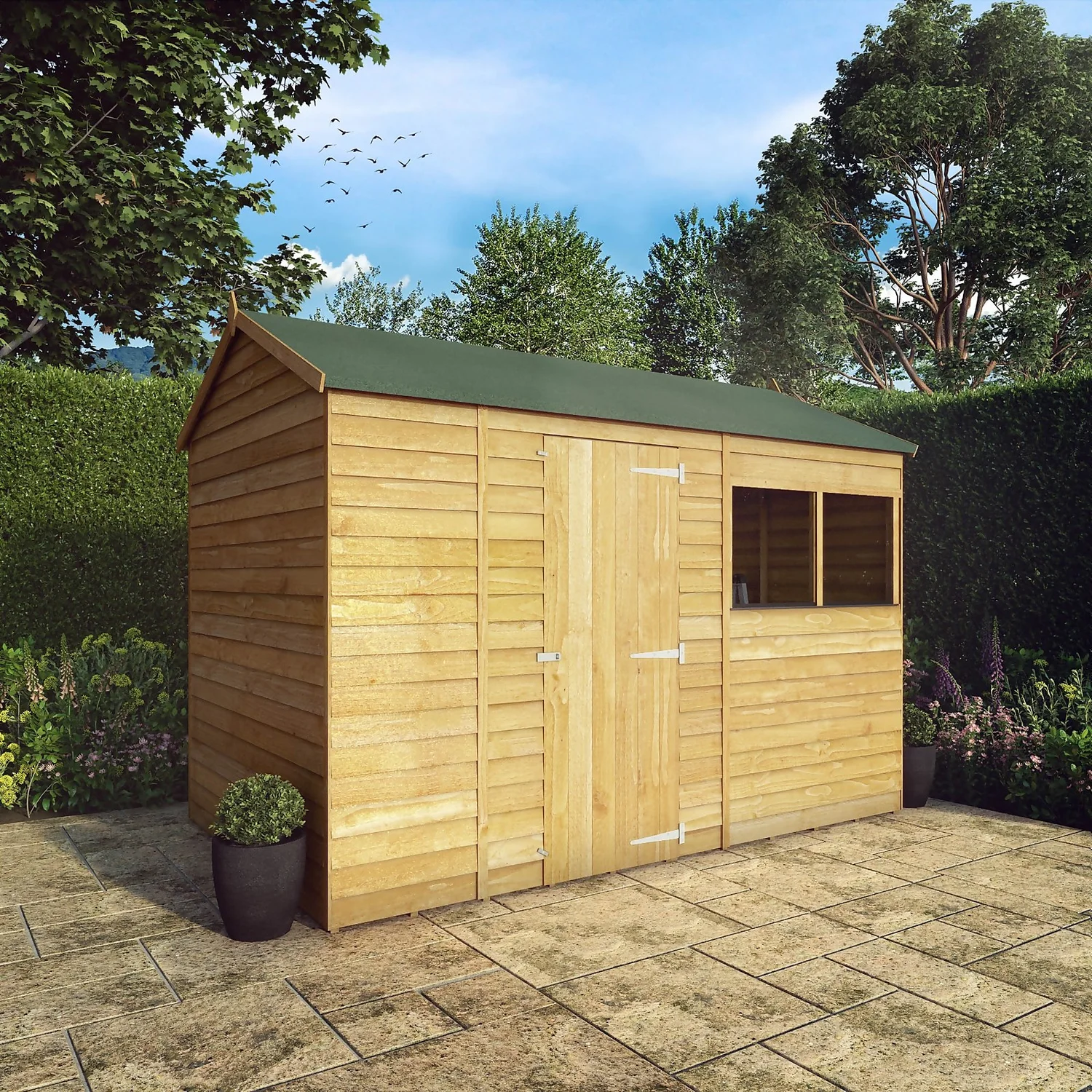 Mercia 10 X 6ft Overlap Reverse Apex Shed - Installation Included - Image 3