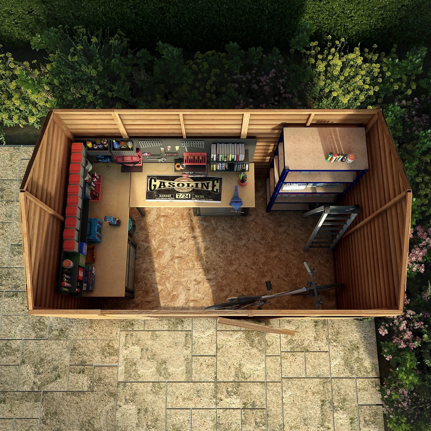 Mercia 10 X 6ft Overlap Reverse Apex Shed - Installation Included - Image 8