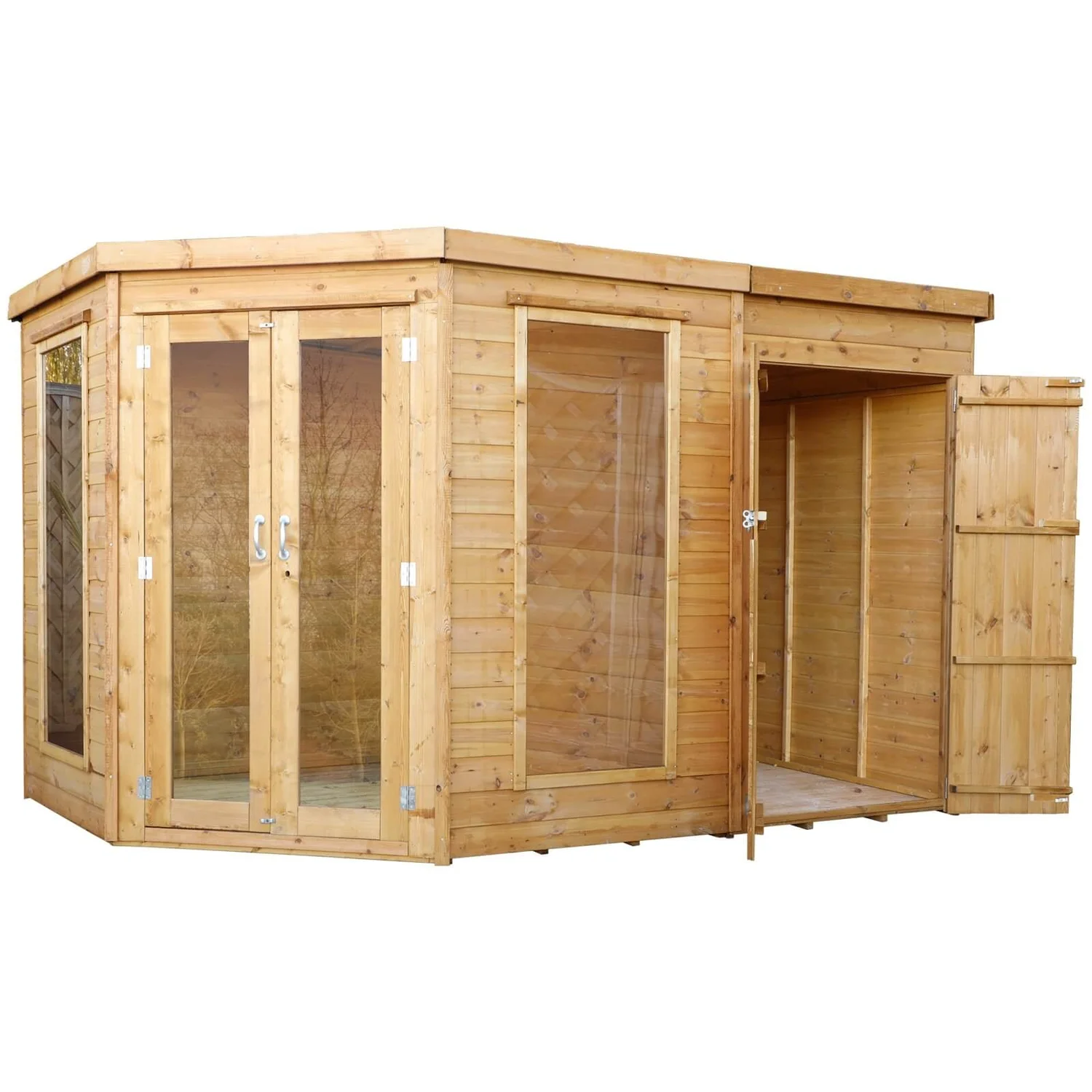 Mercia 11 X 7ft Summerhouse With Side Shed - Installation Included - Image 2