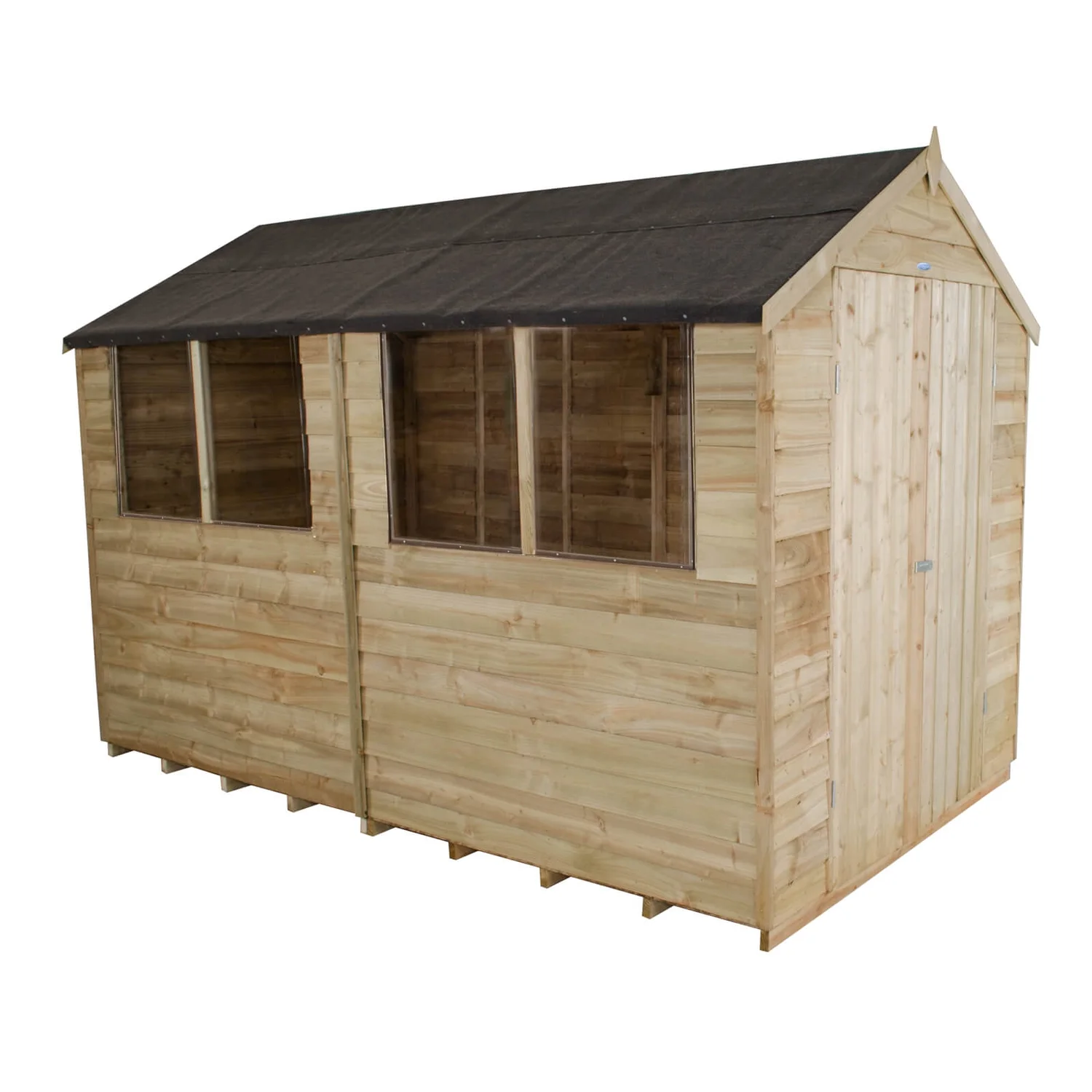 Forest 10 X 6ft Overlap Pressure Treated Double Door Apex Shed - Image 3