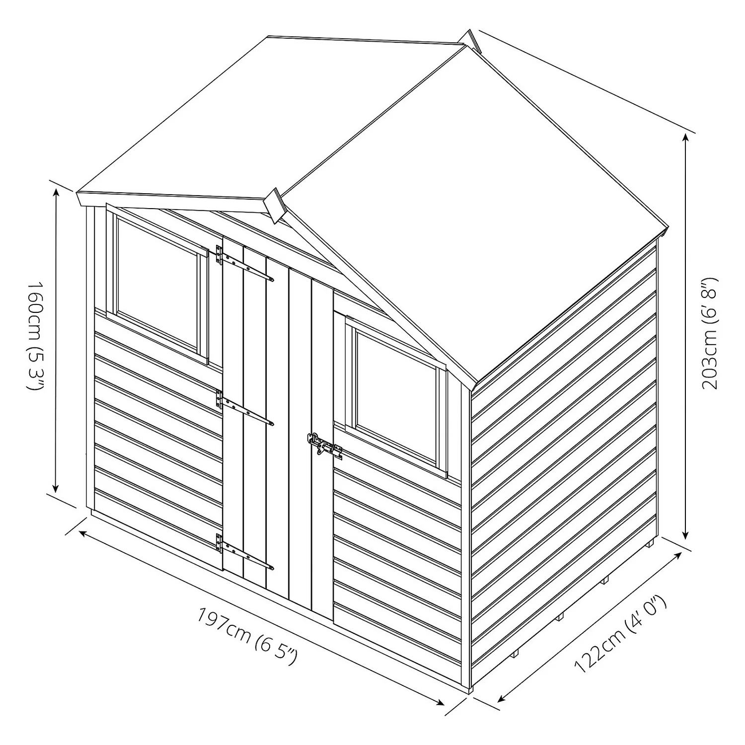 Mercia 4 X 6ft Shiplap Apex Shed - Included Installation - Image 10