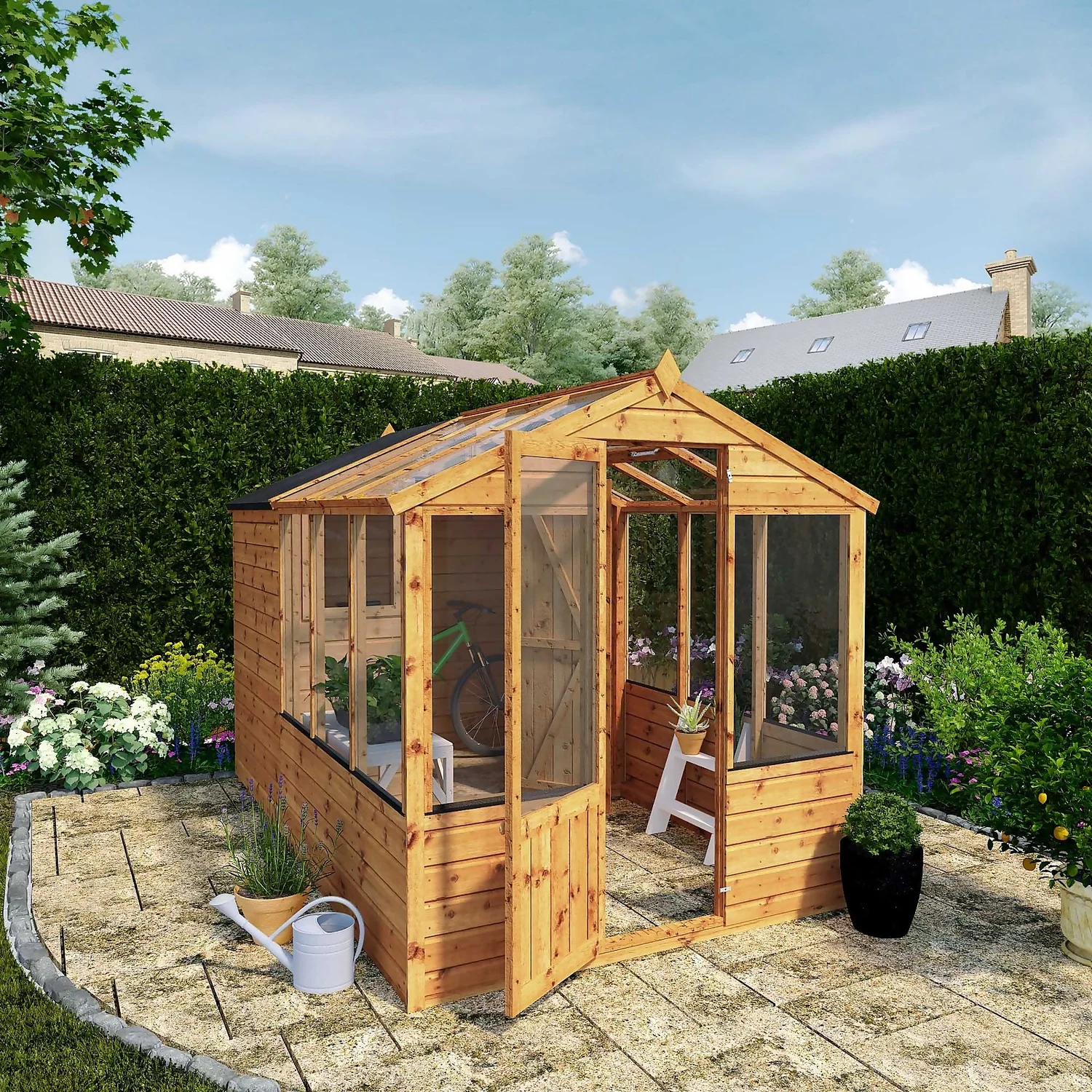 Mercia 10 X 6ft Traditional Apex Greenhouse Combi - Installation Included - Image 2