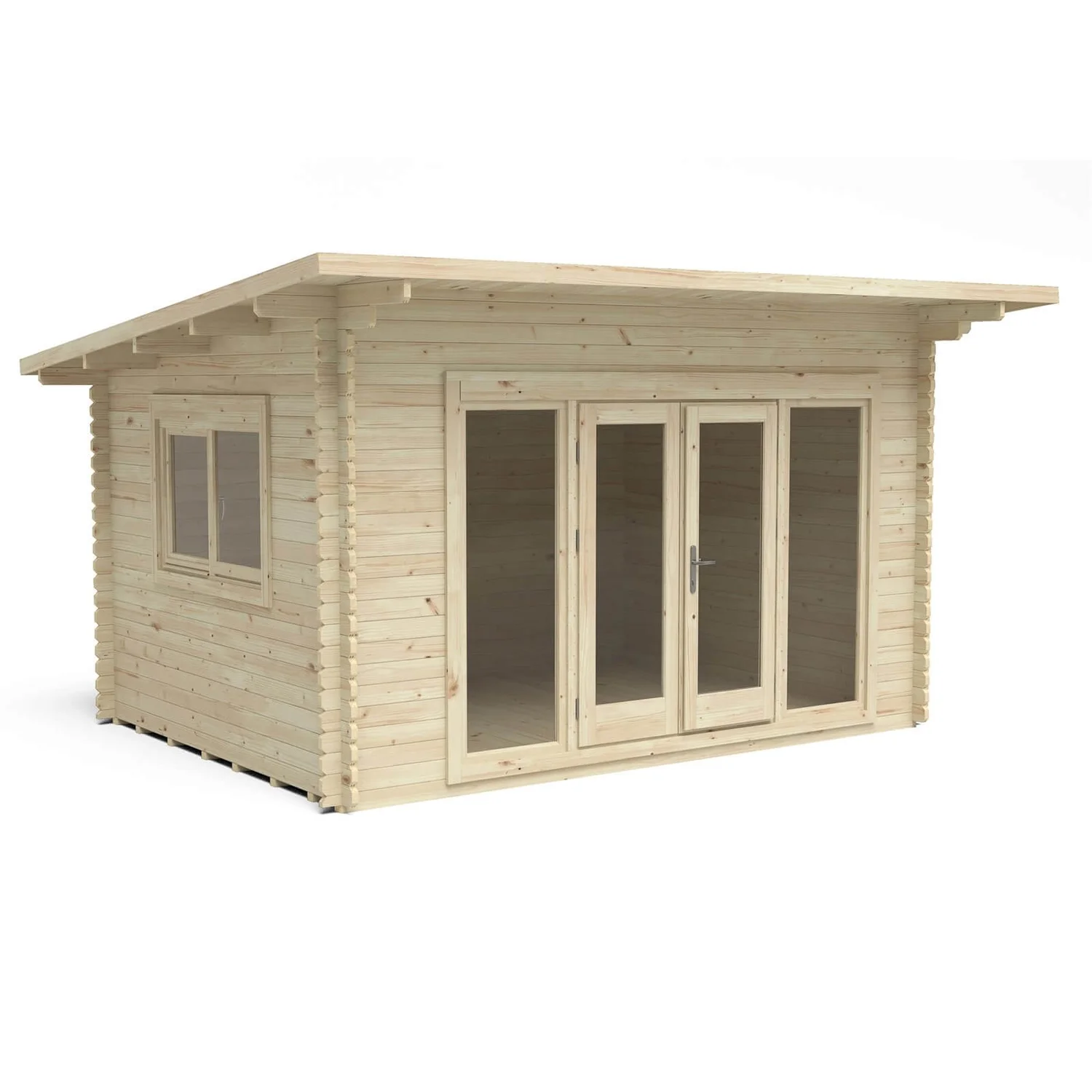 Forest Melbury 4.0m X 3.0m Log Cabin Double Glazed 34kg Polyester Felt, Plus Underlay - Image 2
