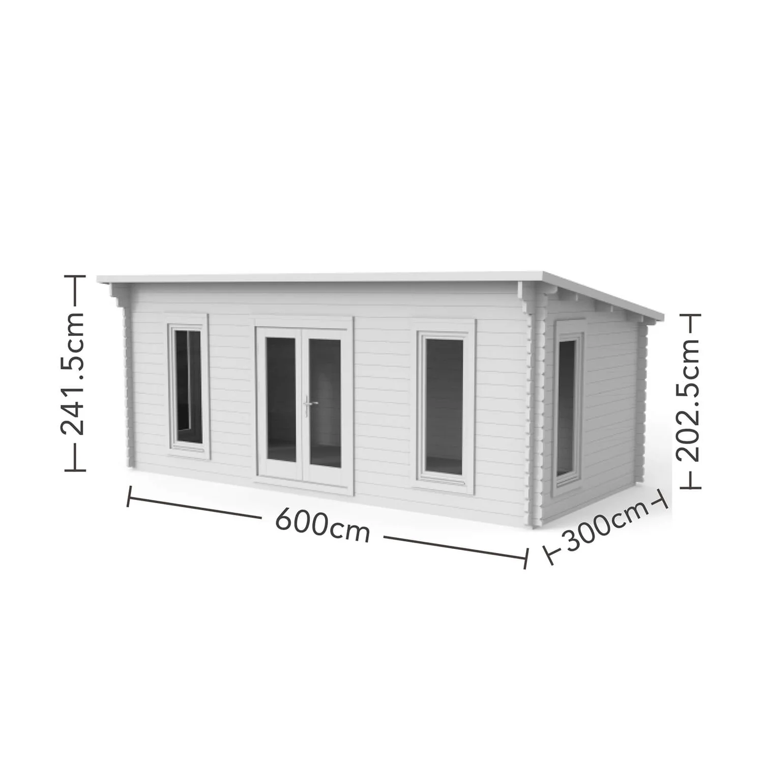 Forest Arley 6.0m X 3.0m Cabin Double Glazed 24kg Polyester Felt, No Underlay - Image 5