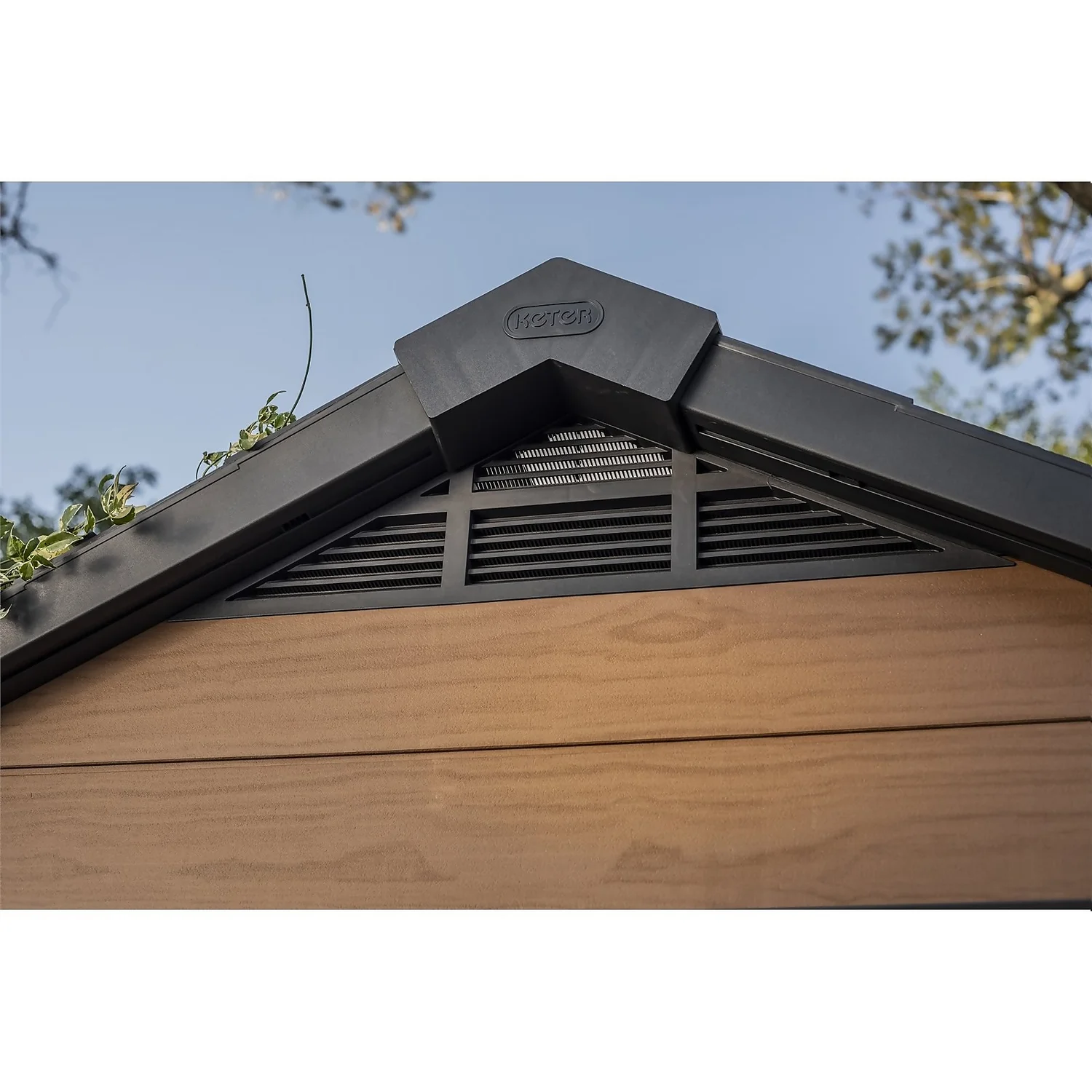 Keter Newton 7.5 X 9ft Outdoor Plastic Garden Storage Shed - Brown - Image 6