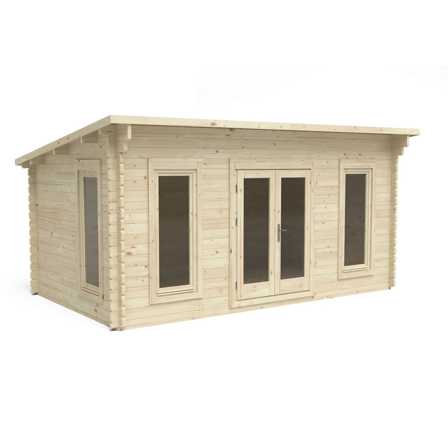 Forest Elmley 5.0m X 3.0m Log Cabin Double Glazed 24kg Polyester Felt, Plus Underlay - Installation Included