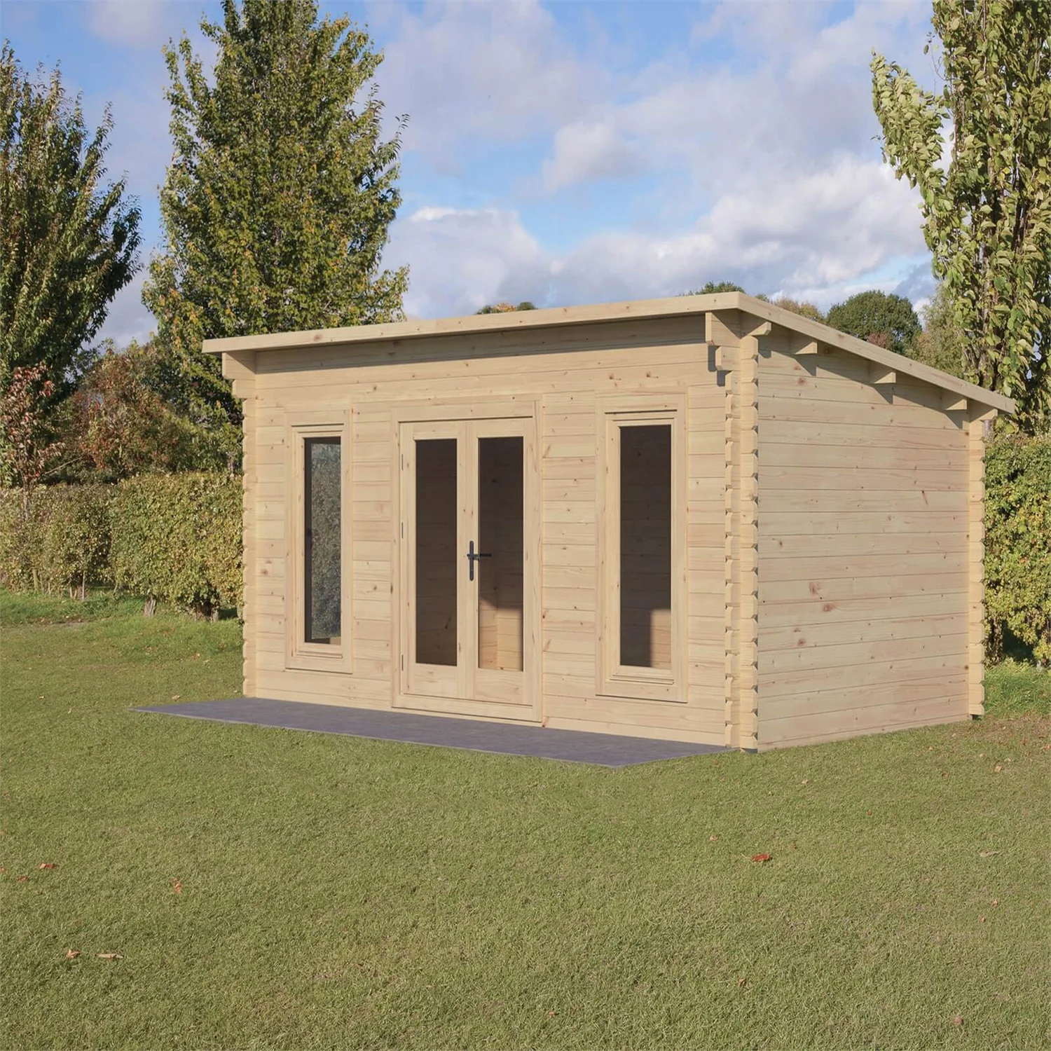 Forest Elmley 5.0m X 3.0m Log Cabin Double Glazed 24kg Polyester Felt, Plus Underlay - Installation Included - Image 2