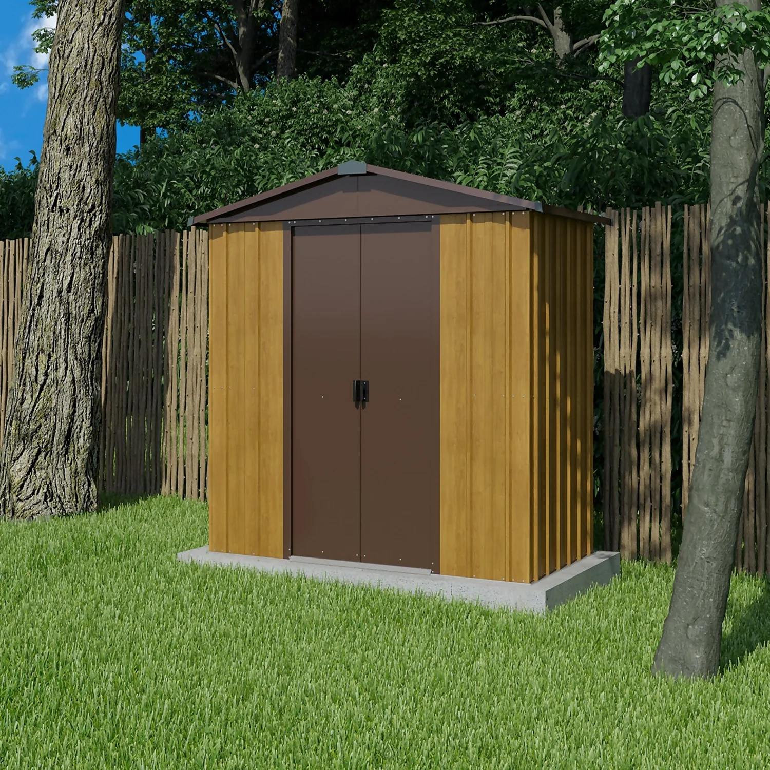 Yardmaster 6x4.5ft Wood Effect Shed - Image 3