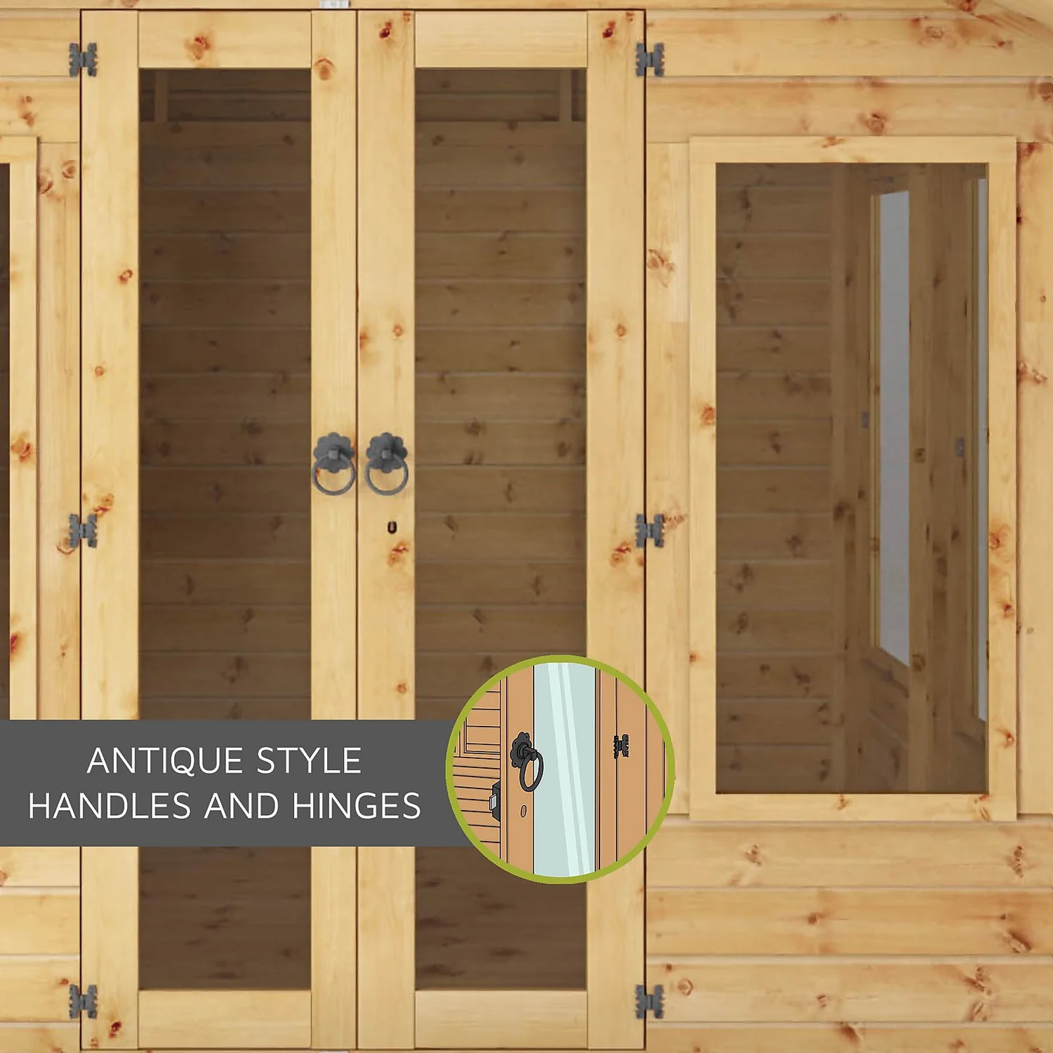 Country Living Tuxford 10 X 8ft Premium Traditional Summerhouse Painted + Installation - Aurora Green - Image 5