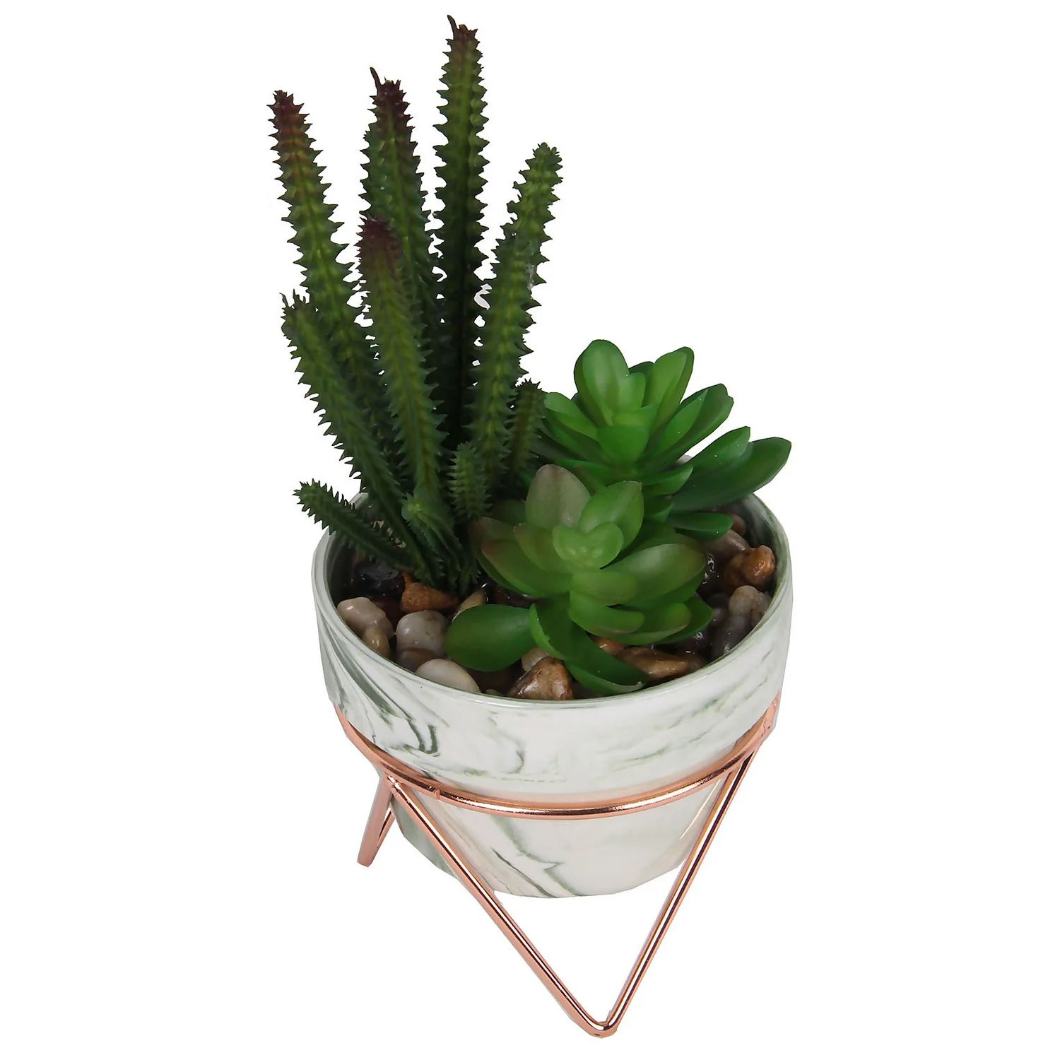 Artificial Succulent In Rose Gold Stand - Image 4