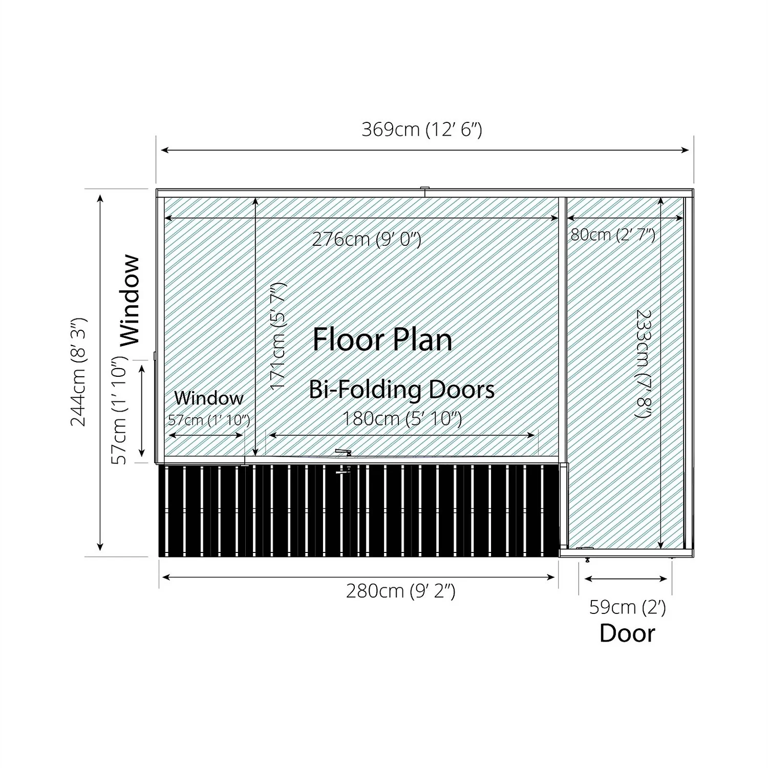 Country Living Overton 12 X 8ft Premium Garden Room Summerhouse With Side Shed Painted + Installation - Thorpe Towers - Image 7