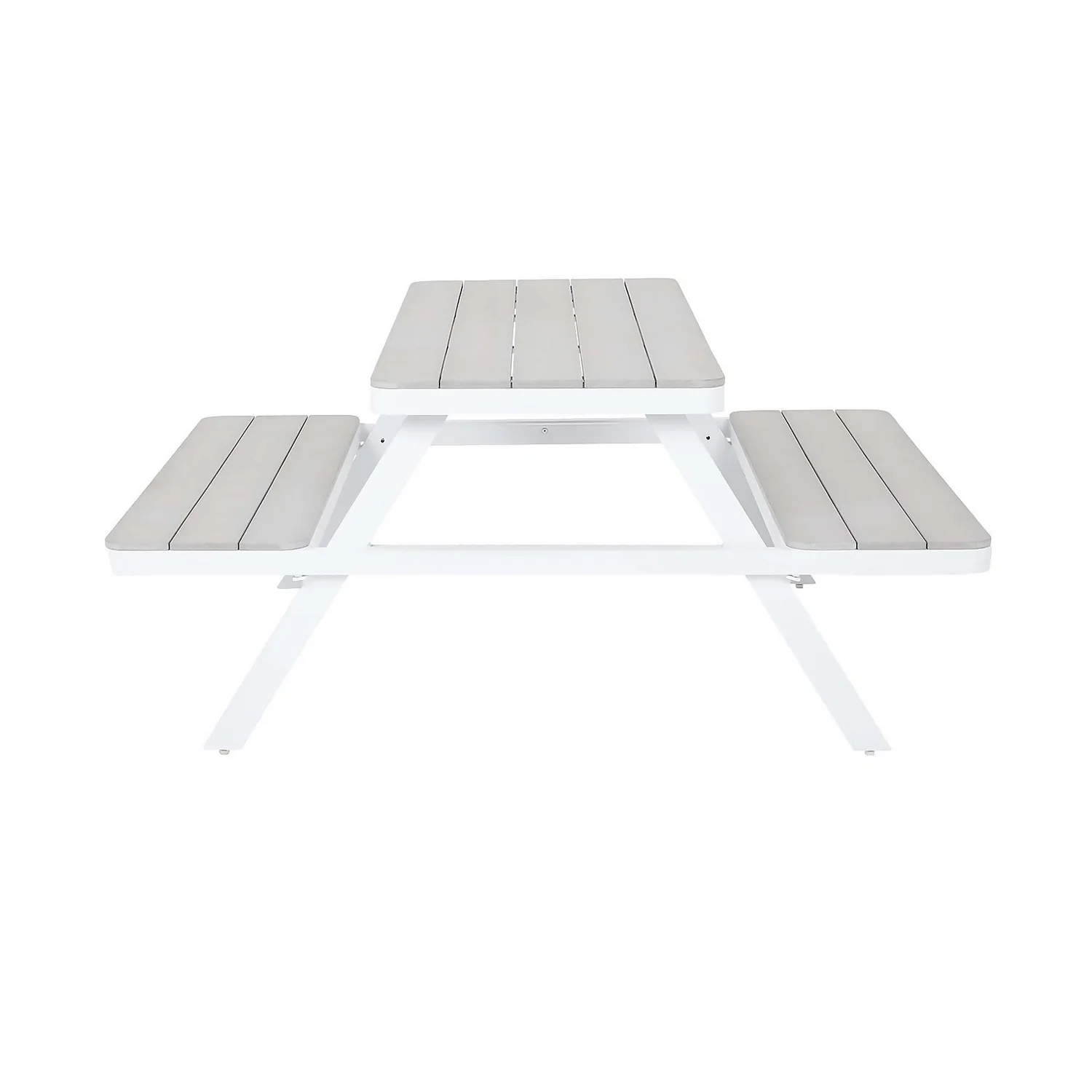 Picnic Bench - White & Grey - Image 10