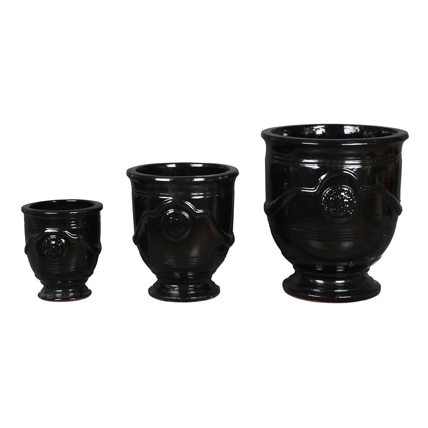 Regent Glazed Urn Planter - 39cm - Image 4