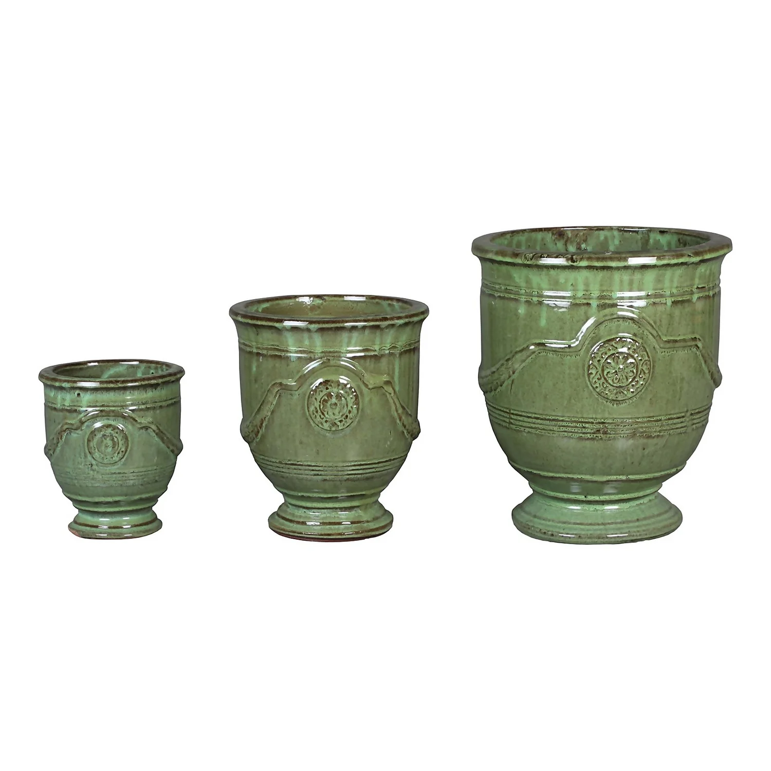 Regent Glazed Urn Planter - 39cm - Image 6