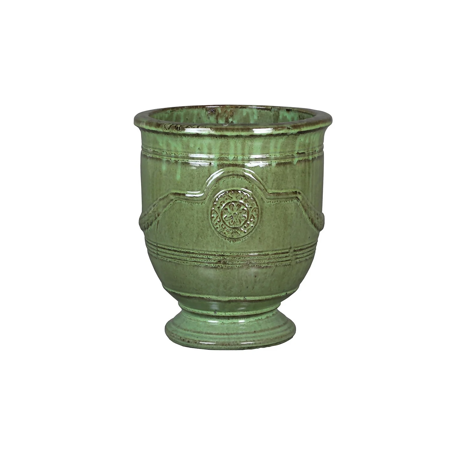 Regent Glazed Urn Planter - 39cm - Image 3