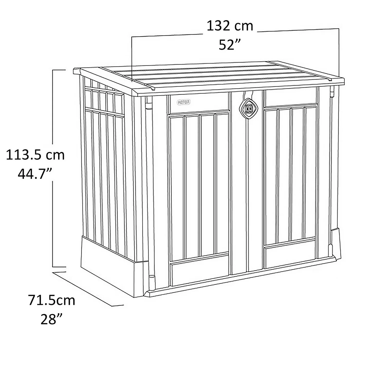 Keter Store It Out Midi Outdoor Garden Storage Shed 880L - Beige/Brown - Image 9