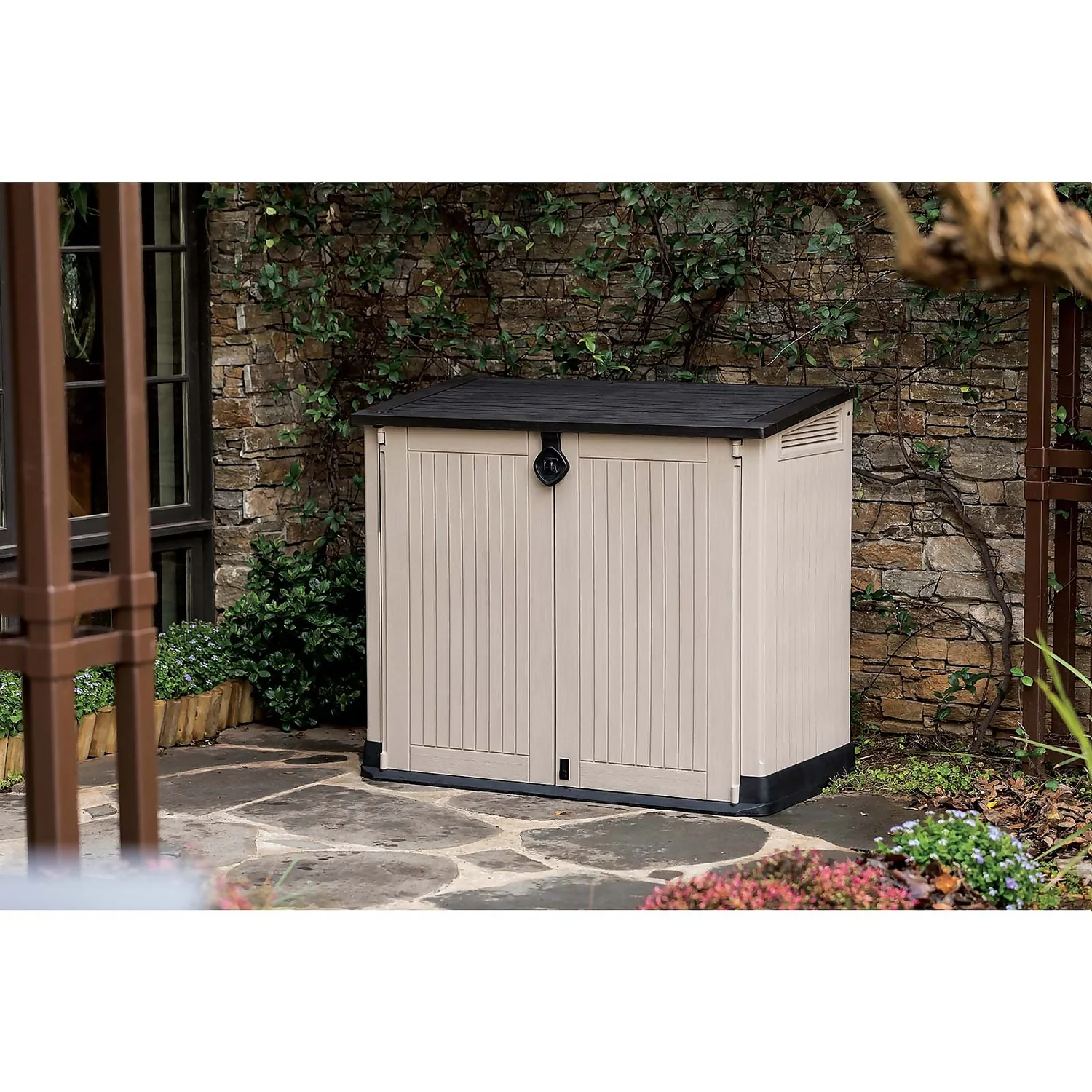 Keter Store It Out Midi Outdoor Garden Storage Shed 880L - Beige/Brown - Image 2