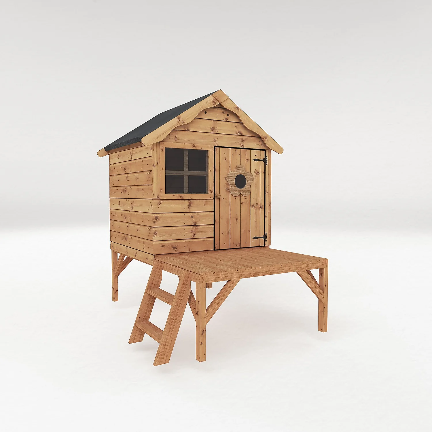 Mercia 4 X 7ft Snug Wooden Playhouse With Tower