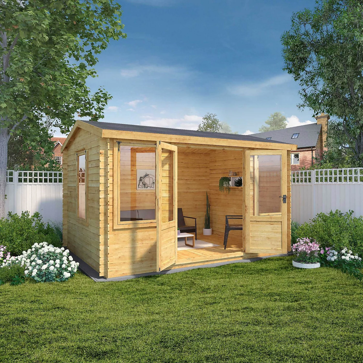 Mercia 4 X 3m 19mm Reverse Log Cabin (Installed) - Image 2