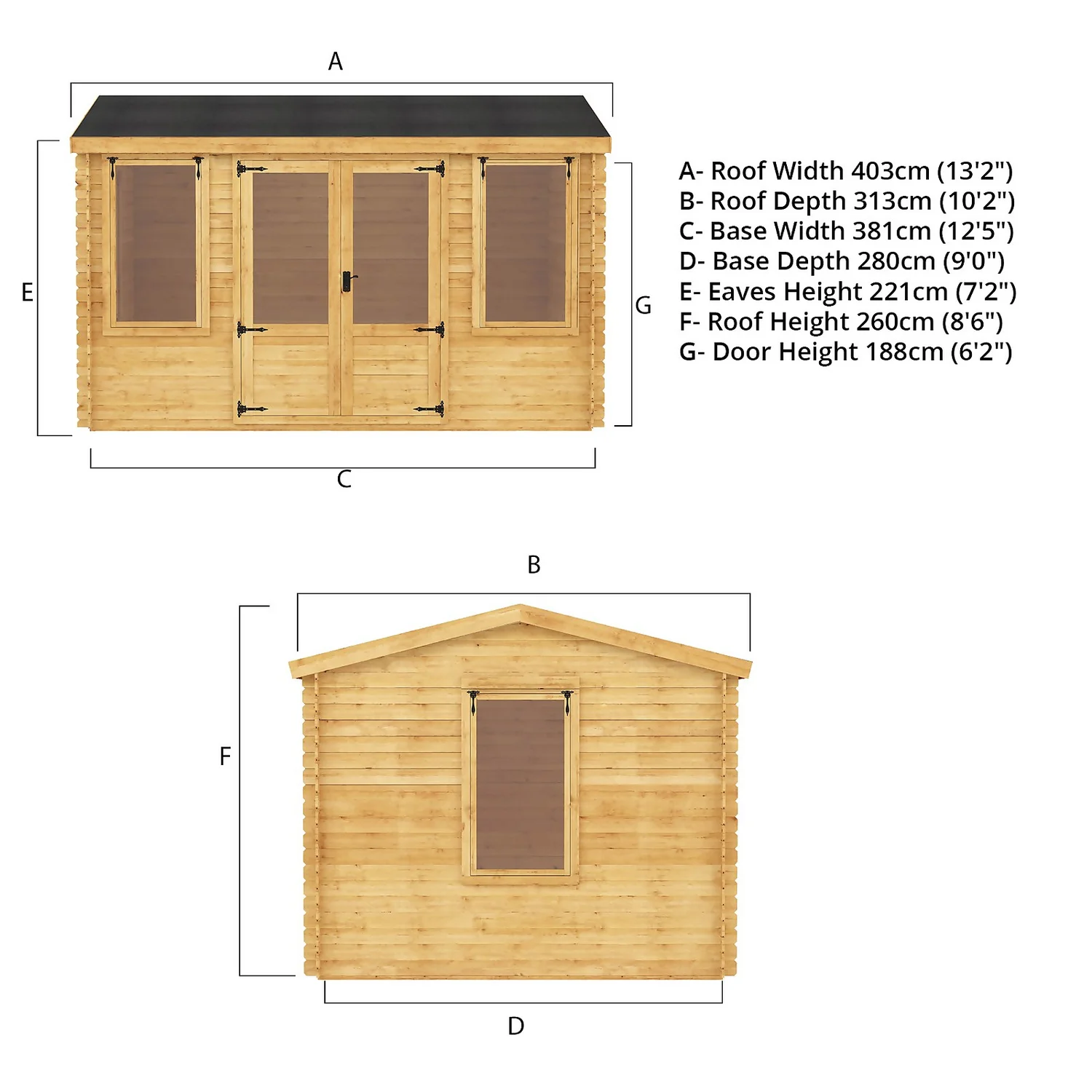Mercia 4 X 3m 19mm Reverse Log Cabin (Installed) - Image 9