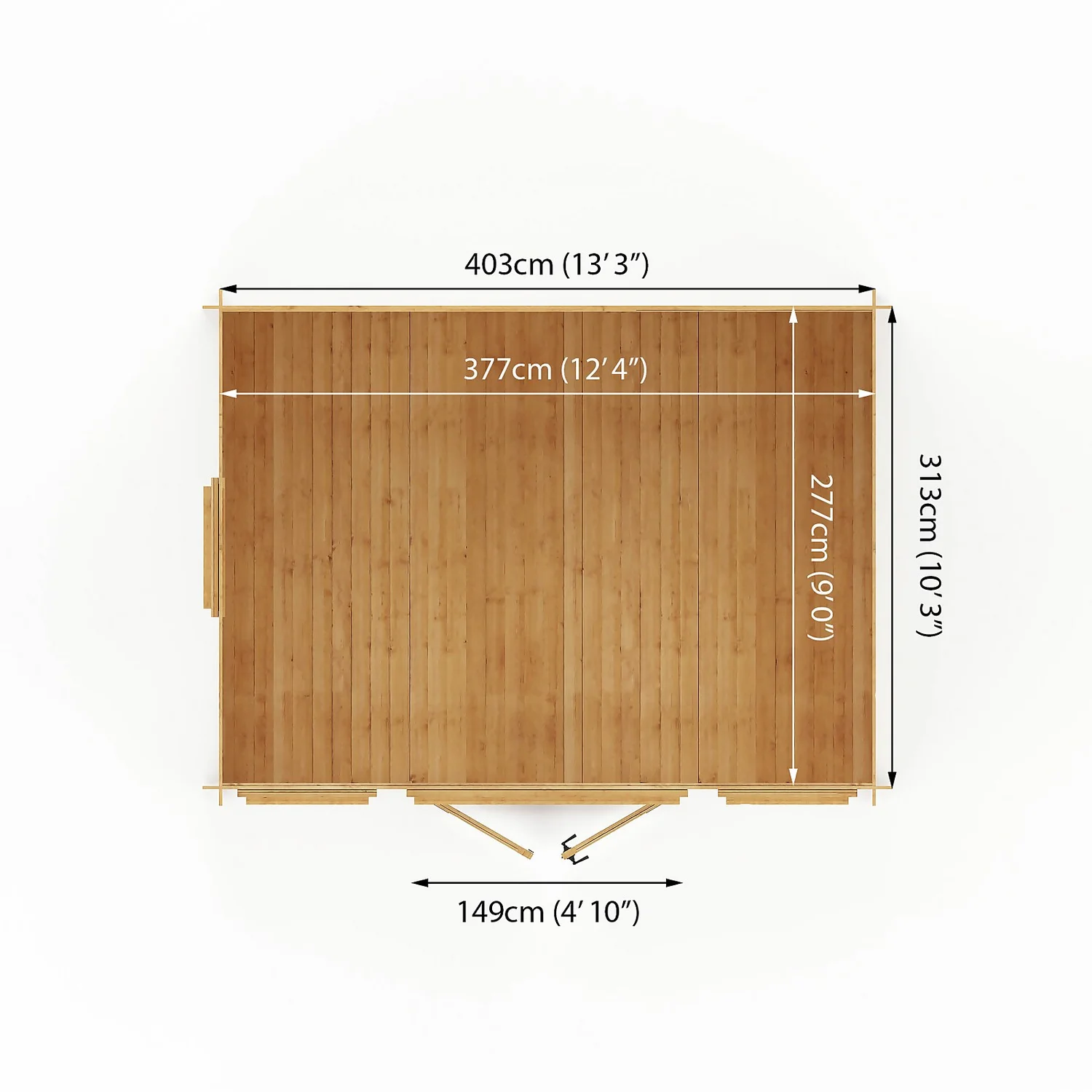 Mercia 4 X 3m 19mm Reverse Log Cabin (Installed) - Image 10