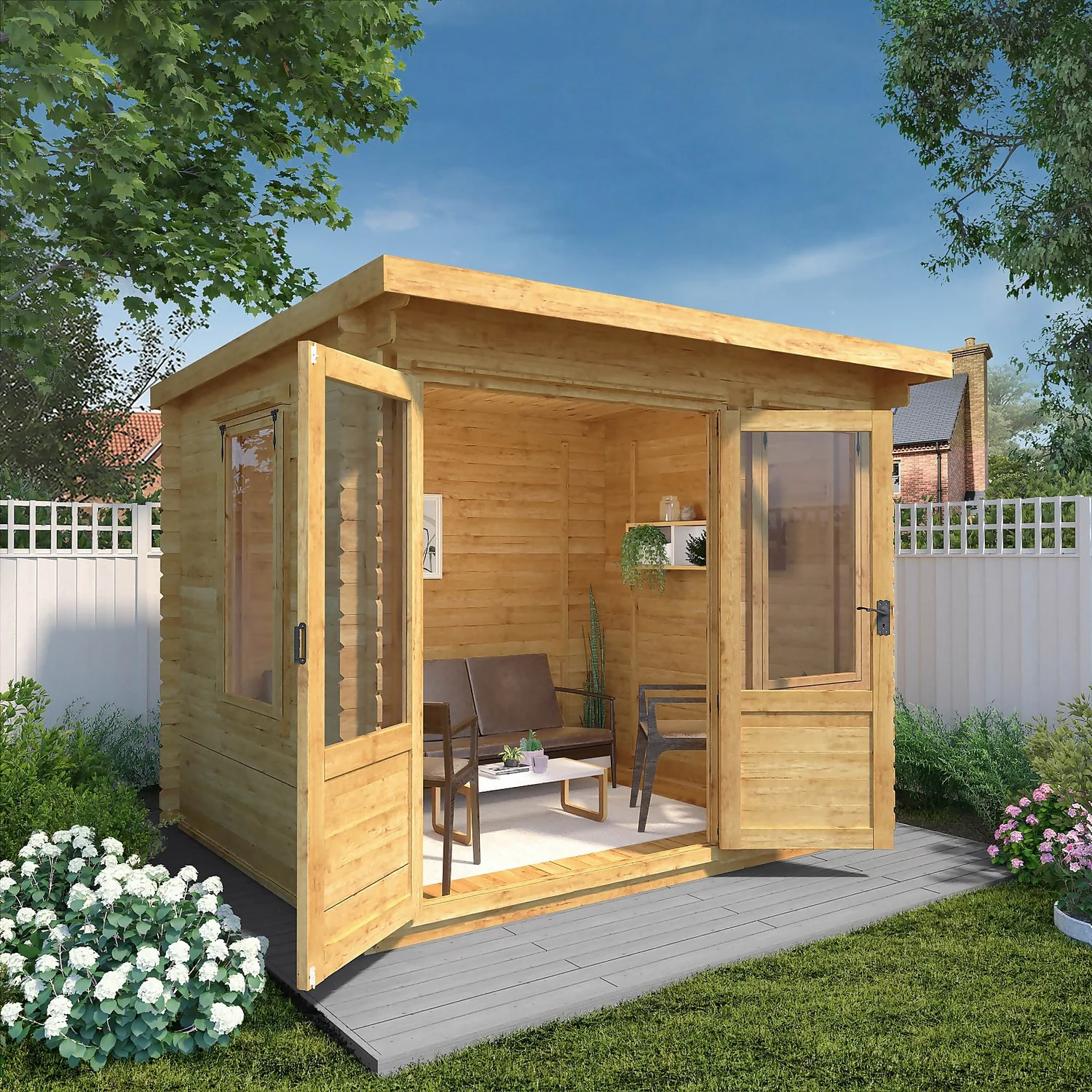 Mercia 3 X 2.4m 19mm Log Cabin (Installed) - Image 2