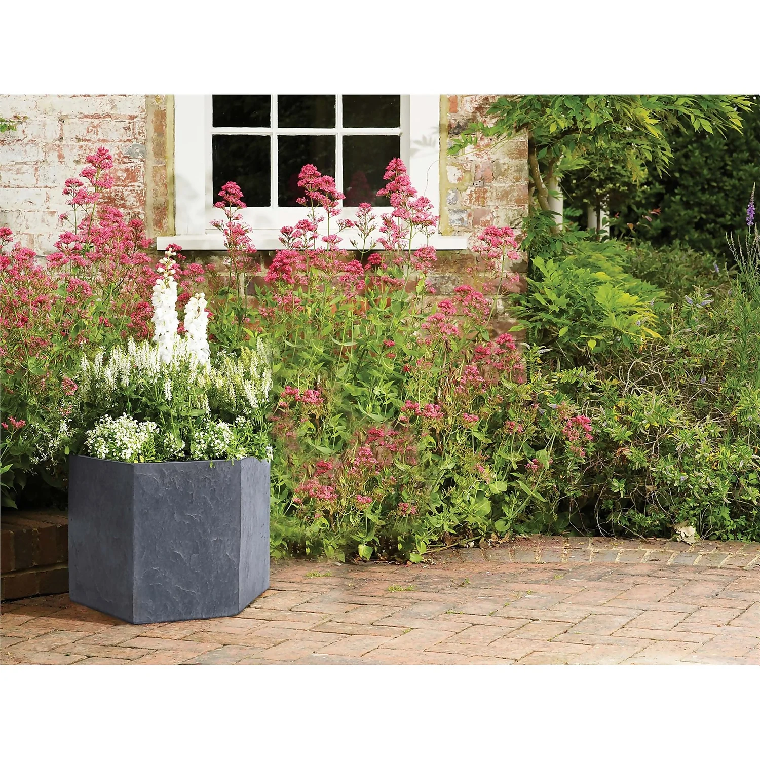 Slate Hexagon Planter - 28cm - Image 2