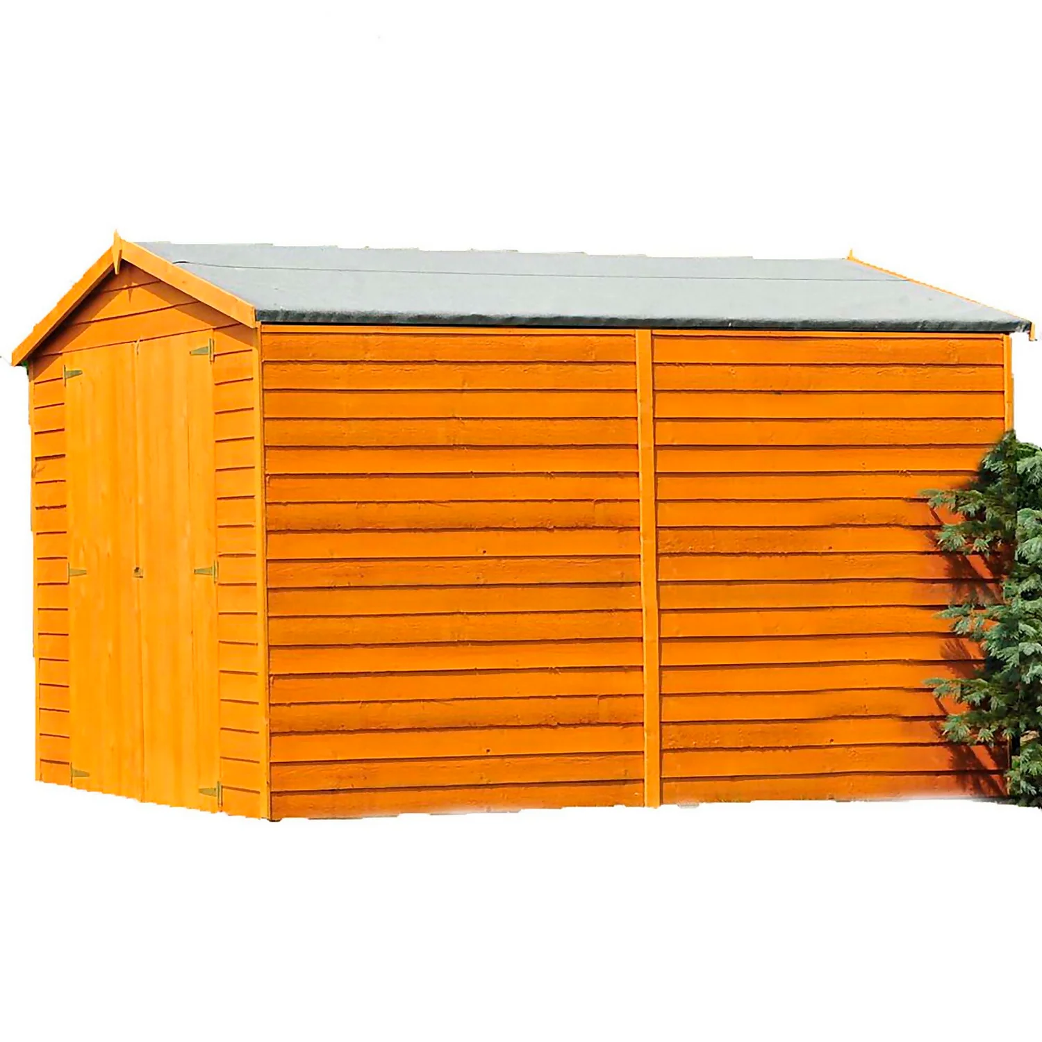 Shire 12 X 8ft Shed Overlap Double Door - No Windows
