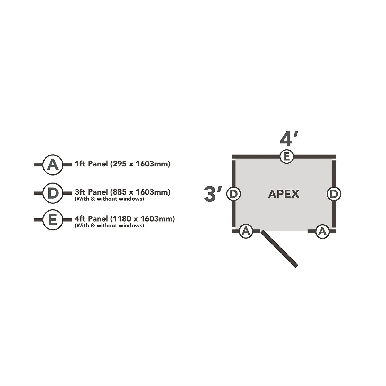 Forest 4 X 3ft Overlap Pressure Treated Apex Shed - No Window - Image 9