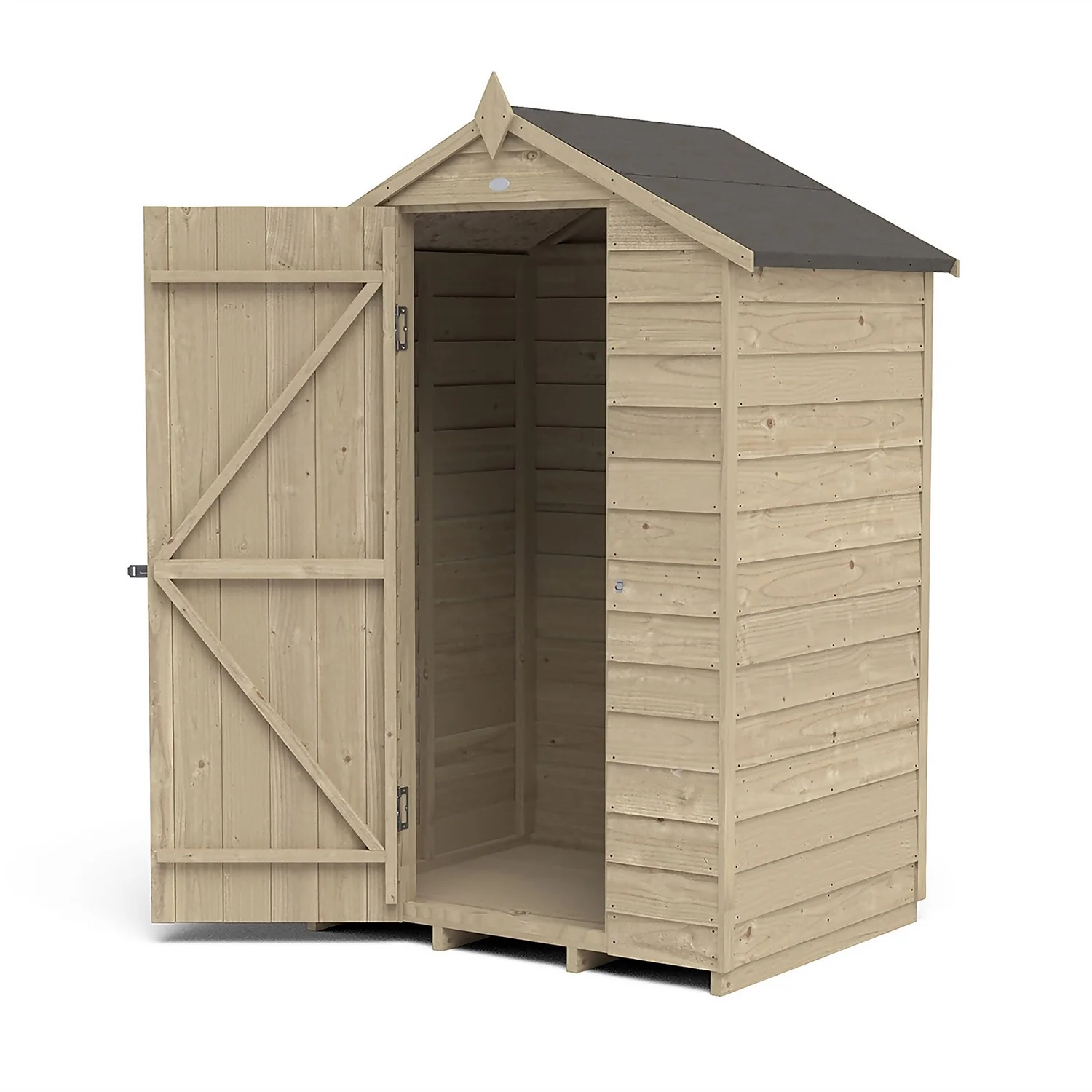 Forest 4 X 3ft Overlap Pressure Treated Apex Shed - No Window - Image 3