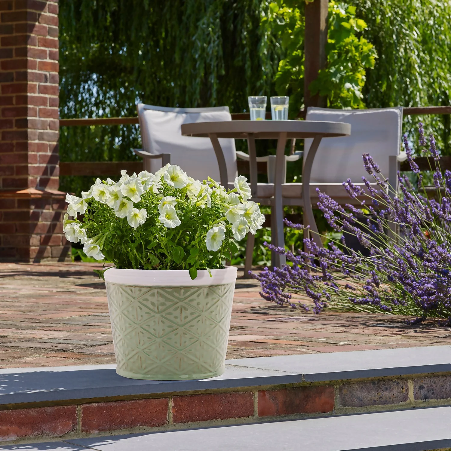 Country Living Heritage 2 Tone Sage Cone Pot - 31cm - Image 2