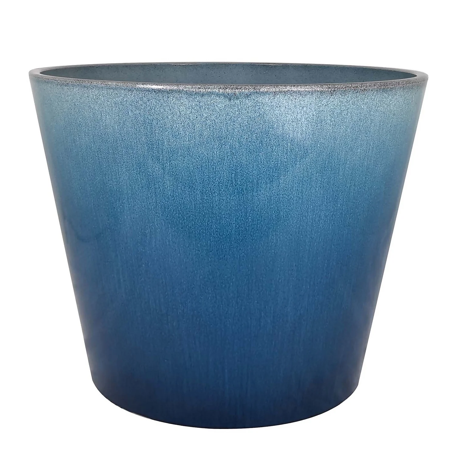 Glazed Finish Blue Planter - 30cm