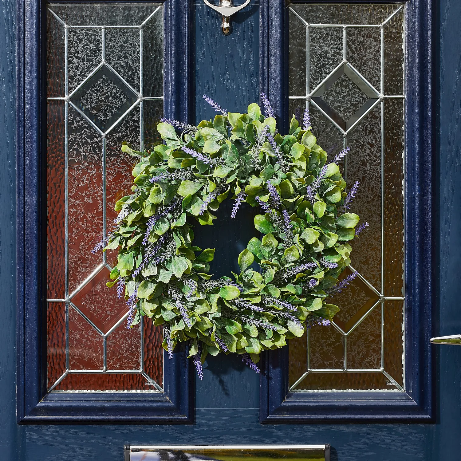 Artificial Lavender Whirl Wreath - Image 2