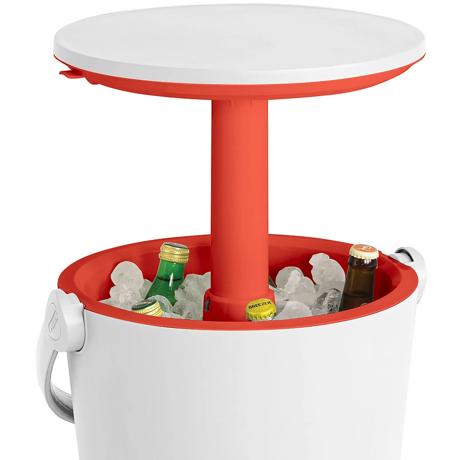Keter GoBar Outdoor Ice Cooler Table Garden Furniture - Red / White - Image 5