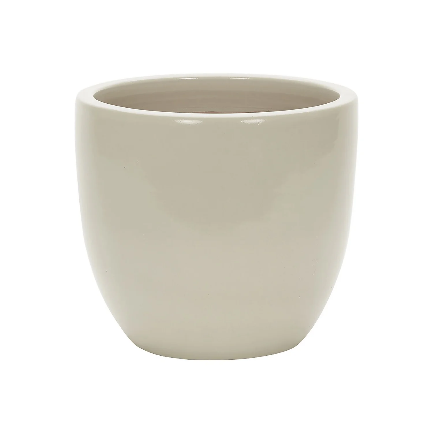 Glazed Cream Heritage Egg Pot - 26cm