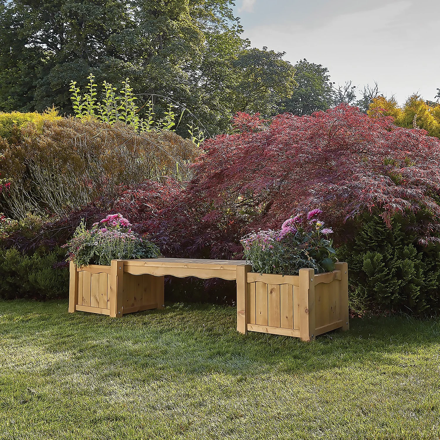 Anchor Fast FSC RHS Bench With Planters - Image 6