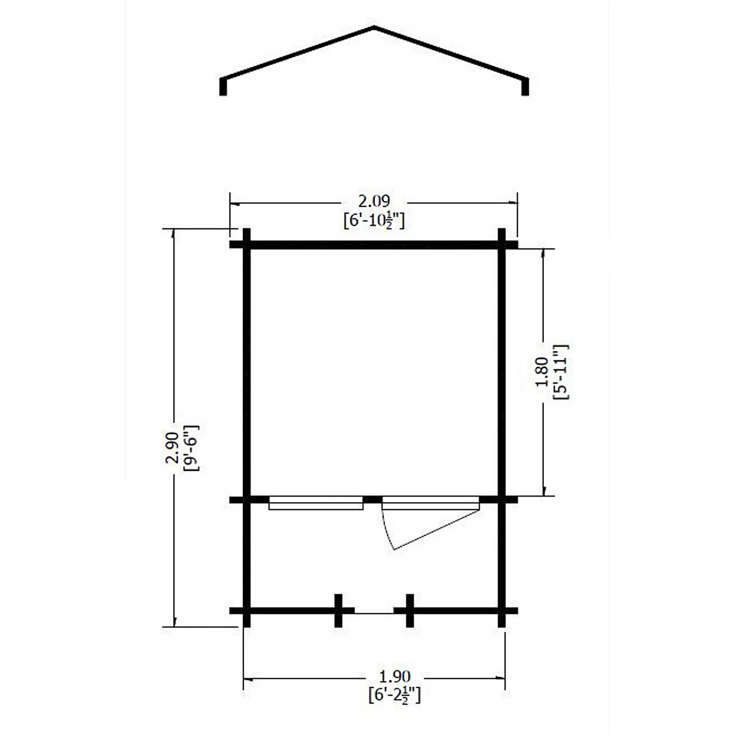 Shire 7 X 7ft Maulden Log Cabin - Image 6
